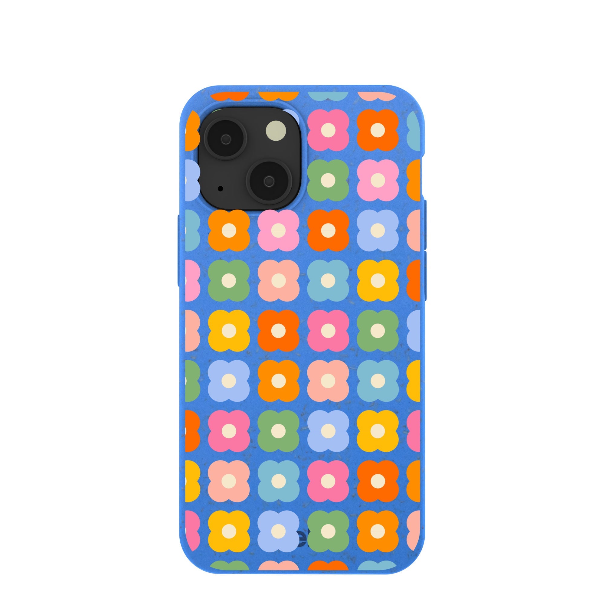 Electric Blue Petal Pop iPhone 13 Mini Case Refurbished - Pela Case refurbished available on Cerqular