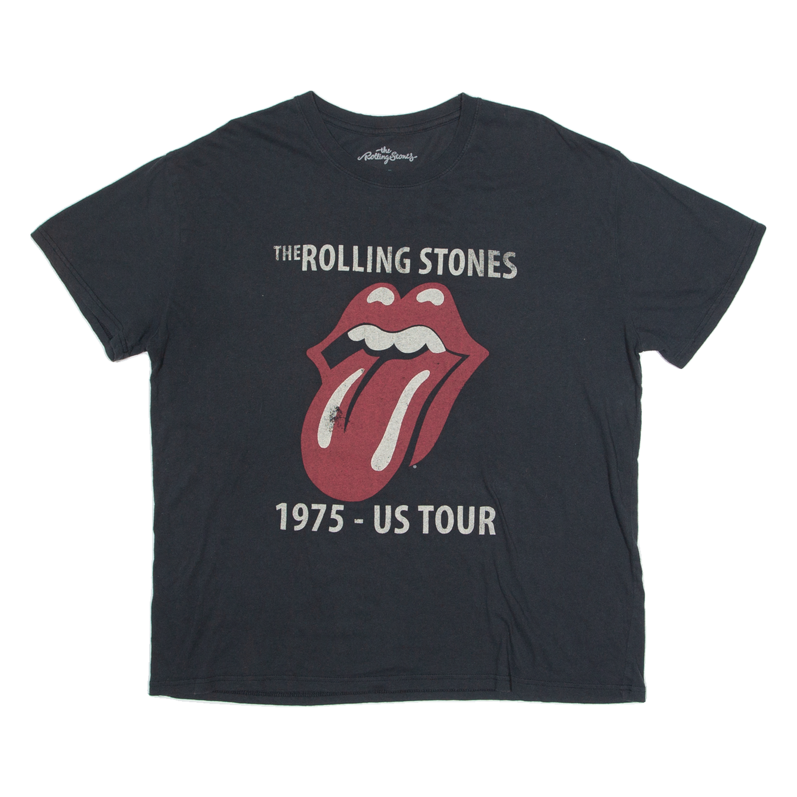 THE ROLLING STONES 1975 - US Tour Mens Band T-Shirt Grey 2XL Refurbished - N/A refurbished available on Cerqular