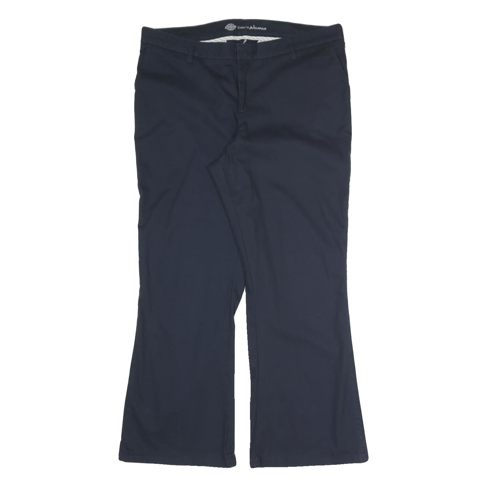 DICKIES Womens Polyester Blend Navy Blue Regular Fit Straight Leg Trousers W38 Refurbished - N/A refurbished available on Cerqular