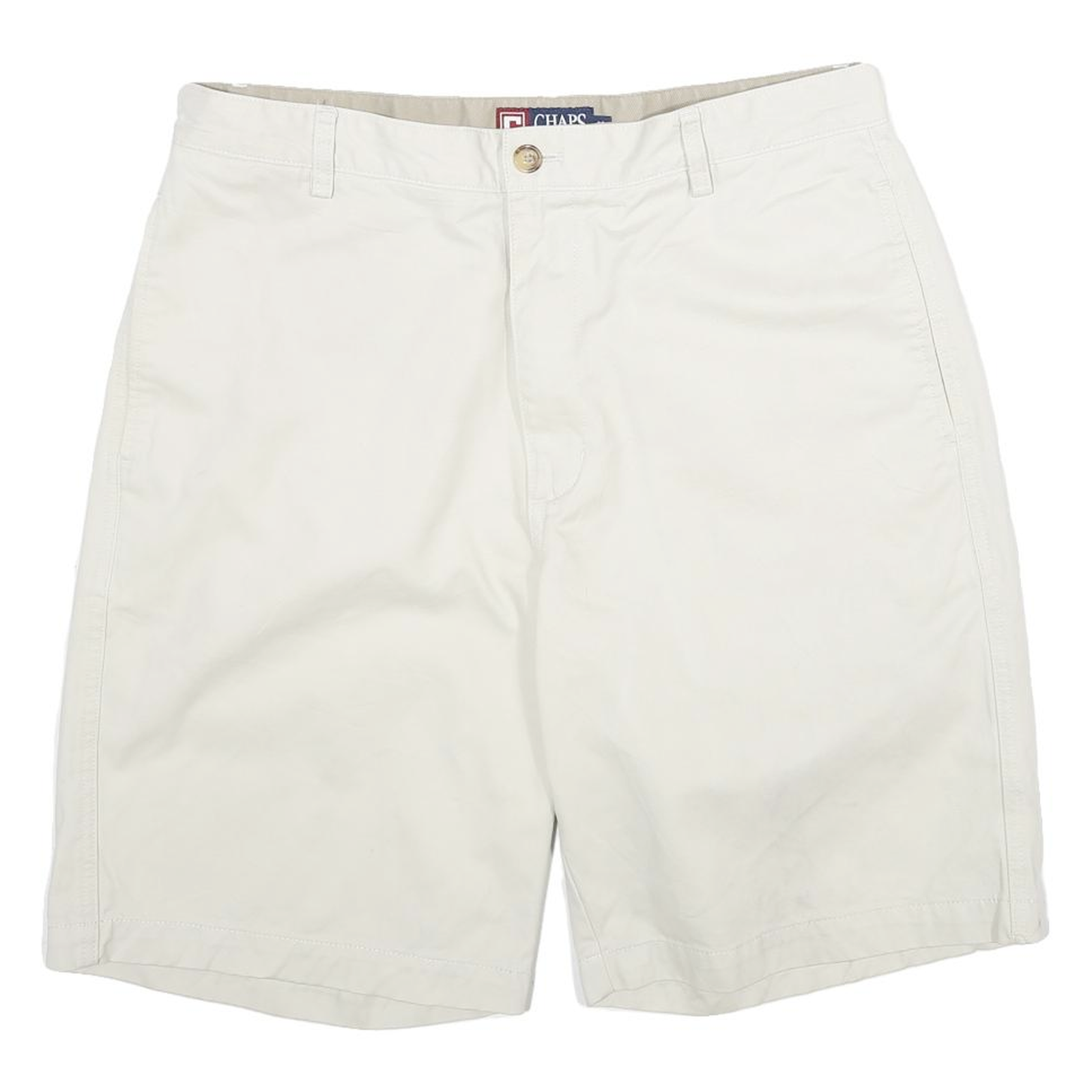 CHAPS Mens Shorts Beige Casual Plain XL W32 Cotton Blend Comfortable Refurbished - N/A refurbished available on Cerqular
