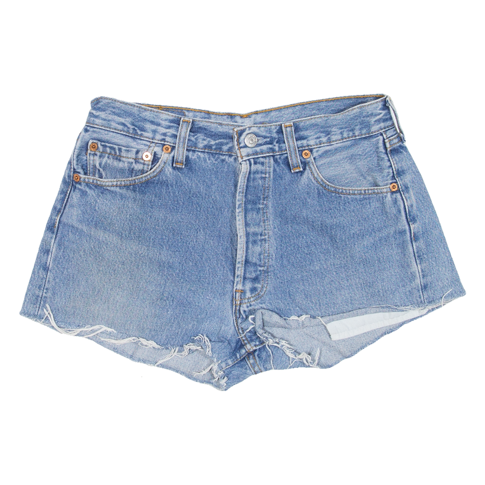 LEVI'S Womens Denim Shorts Blue Relaxed M W30 Refurbished - N/A refurbished available on Cerqular