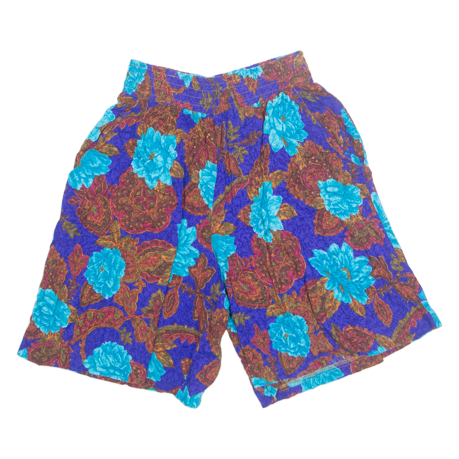 NORTON MCNAUGHJTON Womens Chino Shorts Brown 90s Floral S W26 Refurbished - N/A refurbished available on Cerqular