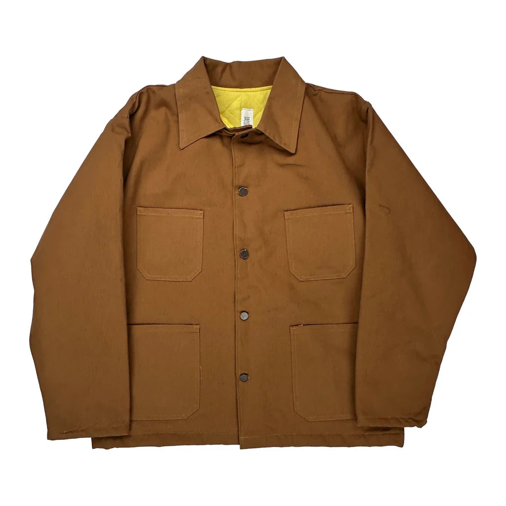Home Depot Workwear Jacket - Medium Brown Cotton Refurbished - Thrifted (note: this is a term often used to describe second- refurbished available on Cerqular