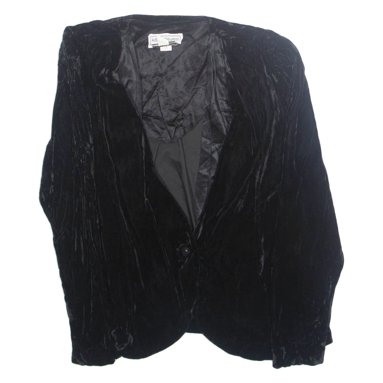 KARIN STEVENS Womens Blouse Black Long Sleeve S Refurbished - N/A refurbished available on Cerqular