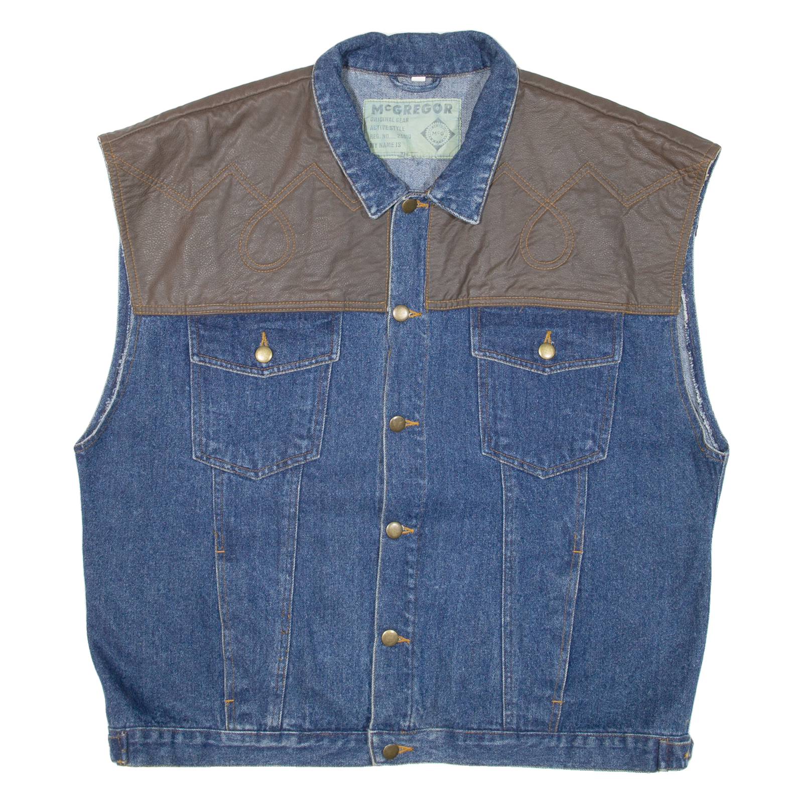 MCGREGOR Mens Denim Gilet Blue 2XL Refurbished - N/A refurbished available on Cerqular