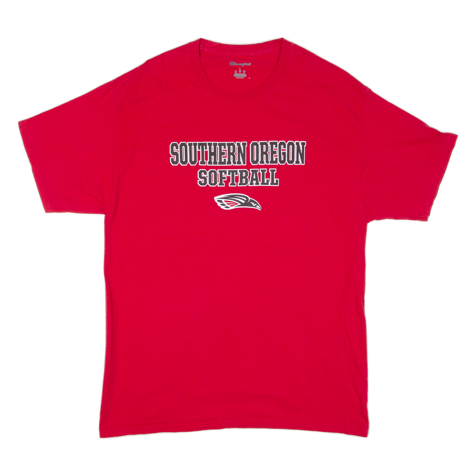 CHAMPION Southern Oregon Softball Mens T-Shirt Red USA L Refurbished - N/A refurbished available on Cerqular