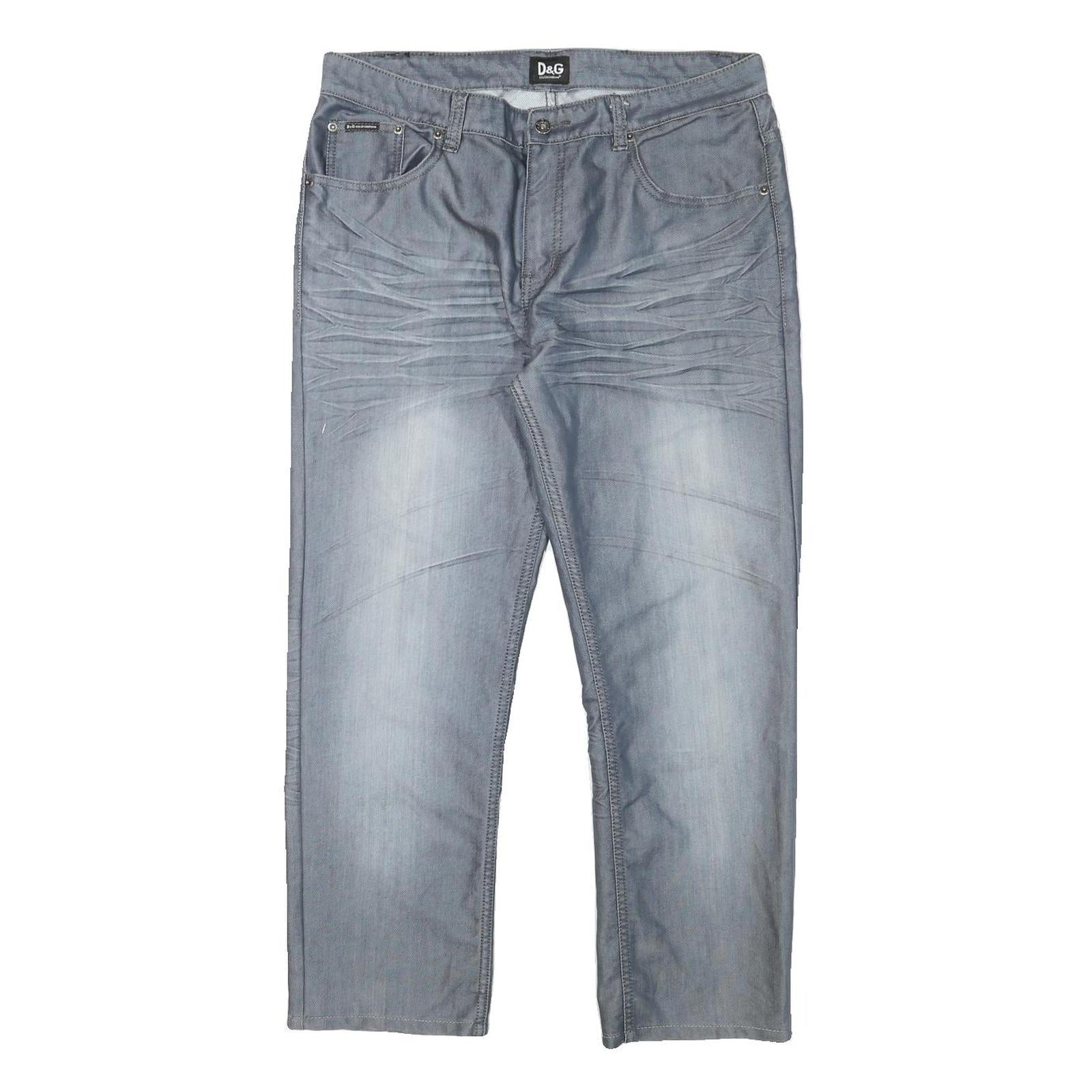 DOLCE & GABBANA Mens Regular Fit Blue Denim Stone Wash Jeans W35 L27 Casual Refurbished - N/A refurbished available on Cerqular