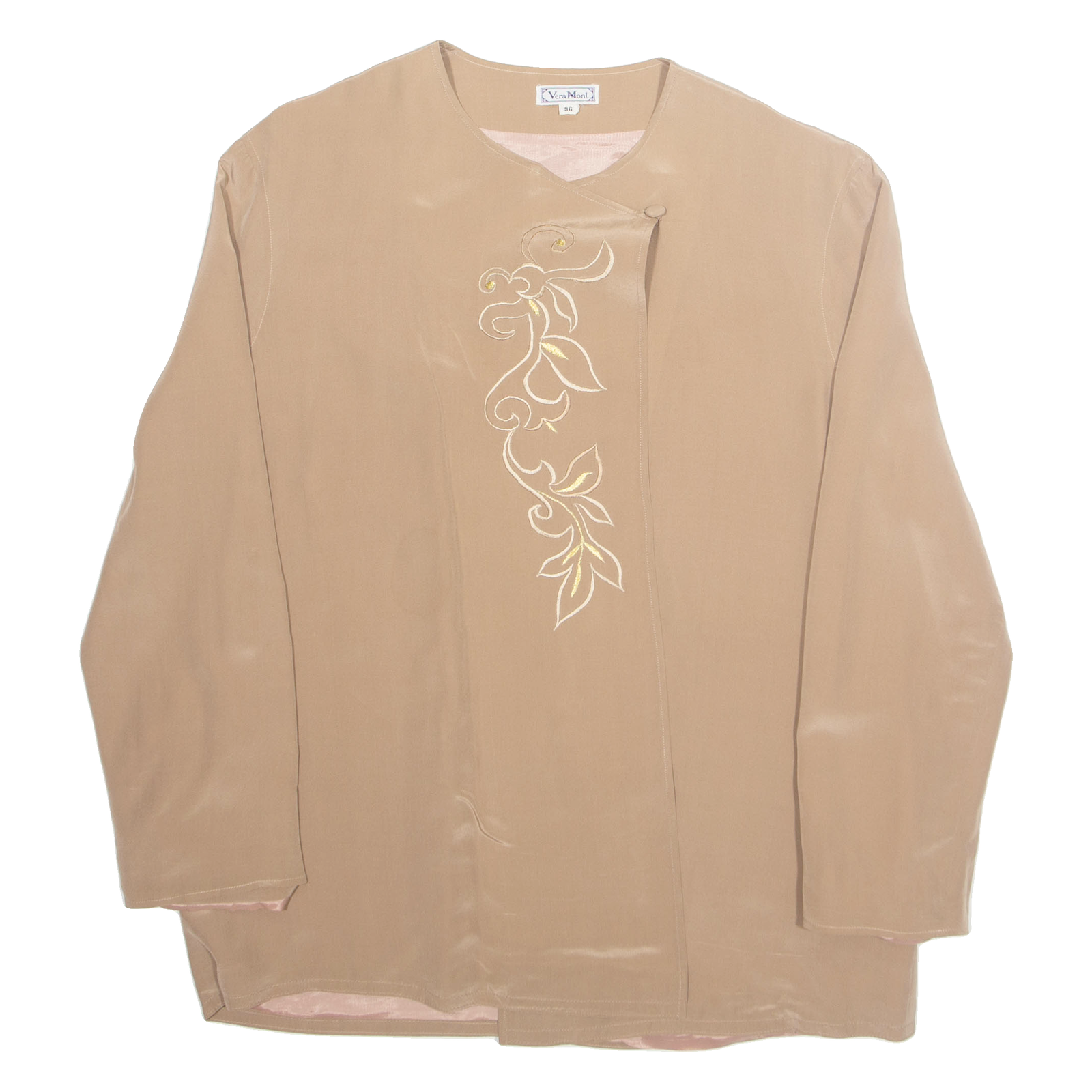 Buy VERA MONT Womens Blouse Brown Long Sleeve Silk M Refurbished - $16.89 VERA MONT Womens Blouse Brown Long Sleeve Silk M Refurbished - N/A refurbished available on Cerqular