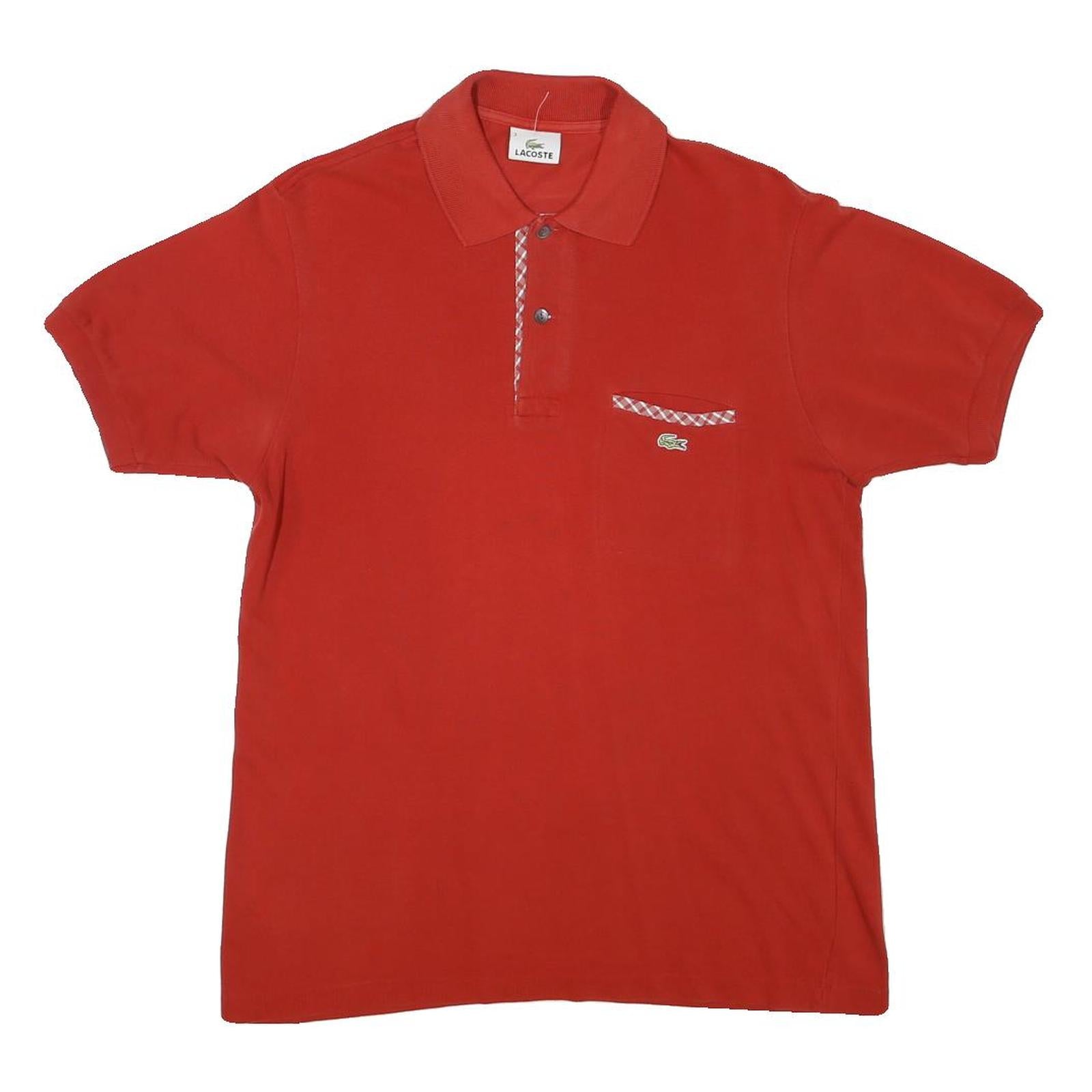 Buy LACOSTE Mens Red Polo Shirt S Cotton Blend Short Sleeve Plain with Chest Pocket Refurbished - $35.09 LACOSTE Mens Red Polo Shirt S Cotton Blend Short Sleeve Plain with Chest Pocket Refurbished - N/A refurbished available on Cerqular