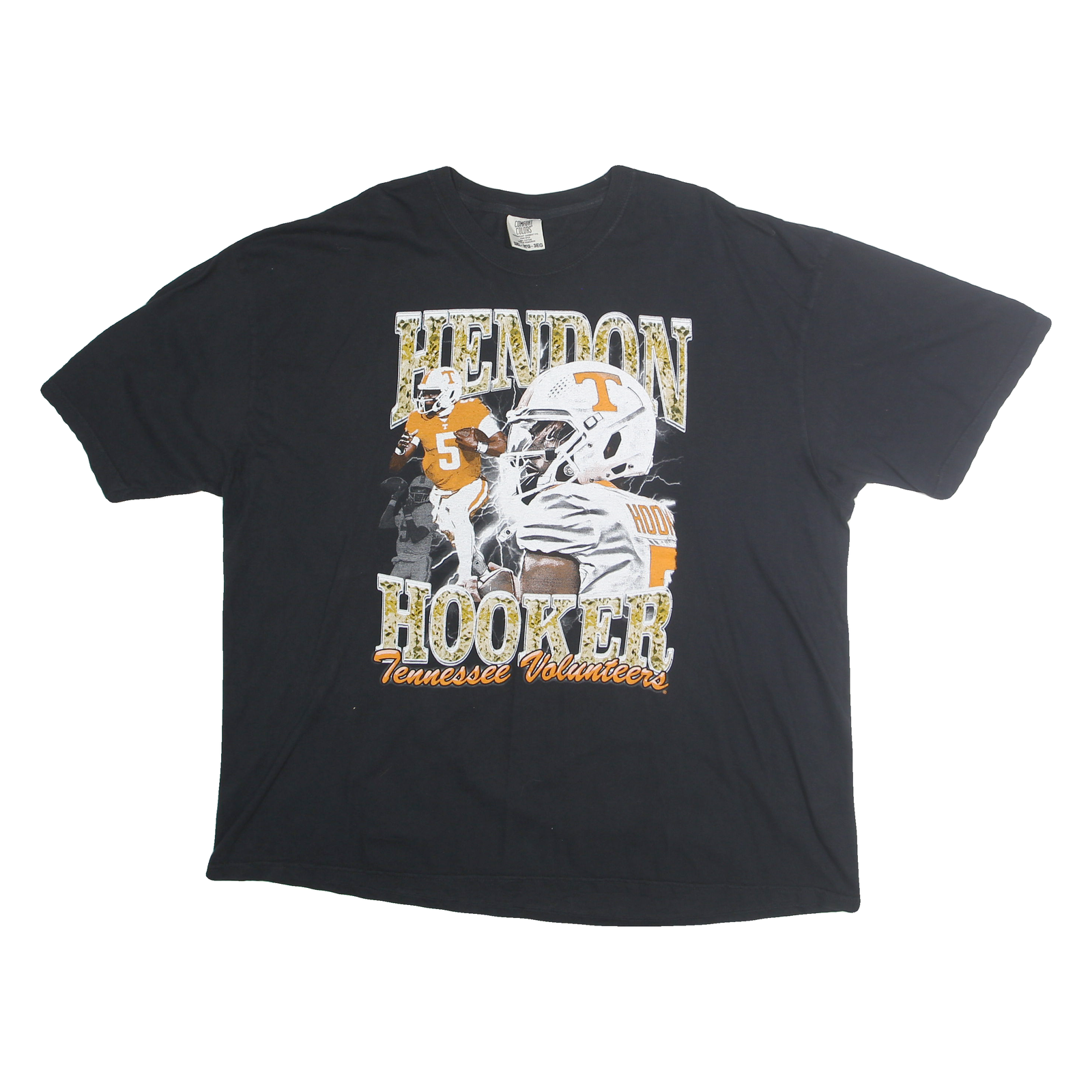 COMFORT COLORS Mens Black Hendon Hooker Graphic T-Shirt 3XL Crew Neck Short Refurbished - N/A refurbished available on Cerqular