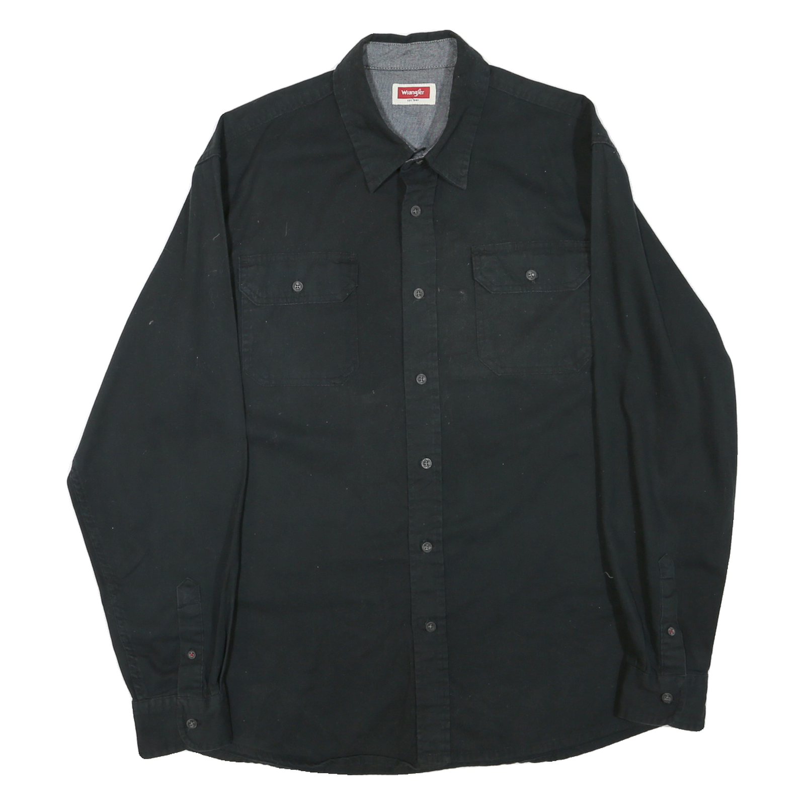 Buy WRANGLER Mens Black Shirt L Cotton Blend Casual Workwear Button Closure Refurbished - $28.59 WRANGLER Mens Black Shirt L Cotton Blend Casual Workwear Button Closure Refurbished - N/A refurbished available on Cerqular
