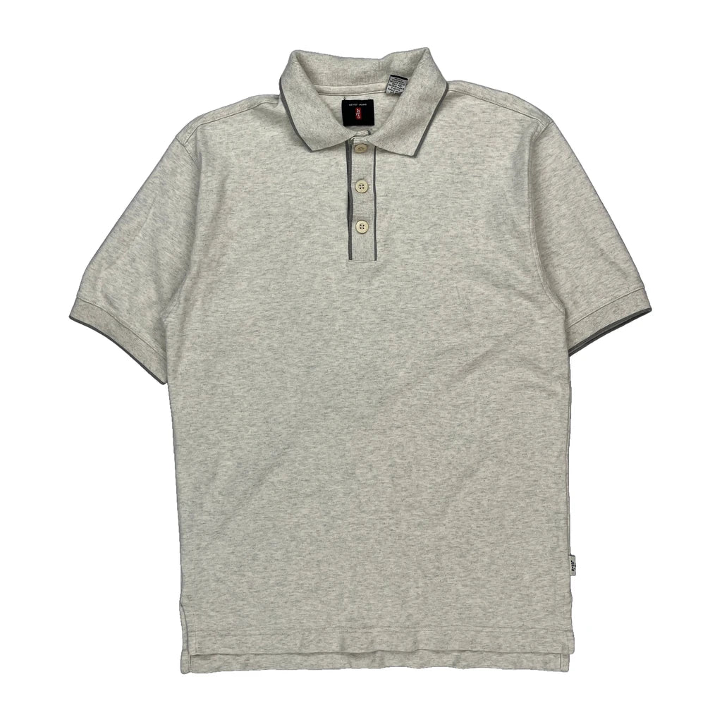 Buy Levis Polo Shirt - Medium Grey Cotton Refurbished - $24.11 Levis Polo Shirt - Medium Grey Cotton Refurbished - Thrifted (note: this is a term often used to describe second- refurbished available on Cerqular