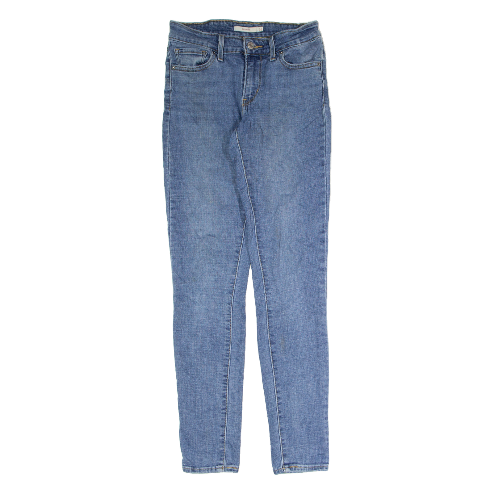 LEVI'S 711 Womens Jeans Blue Slim Skinny Stone Wash W26 L30 Refurbished - N/A refurbished available on Cerqular
