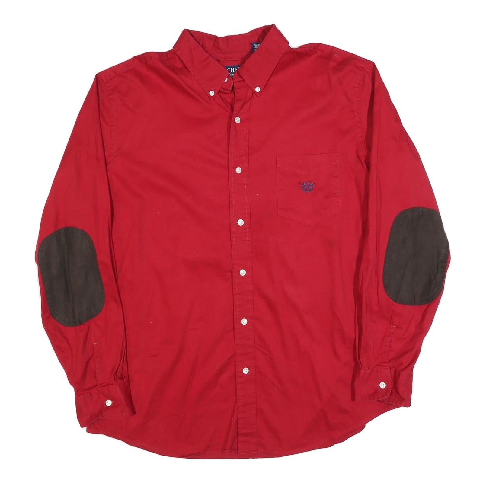 CHAPS Mens Red Shirt XL Button-Down Collar Long Sleeve Cotton Blend Casual Refurbished - N/A refurbished available on Cerqular