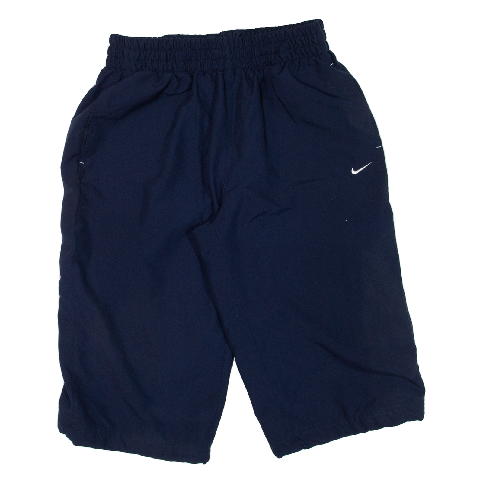NIKE Mesh Lining Mens Pedal Pushers Shorts Blue Relaxed L W28 Refurbished - N/A refurbished available on Cerqular