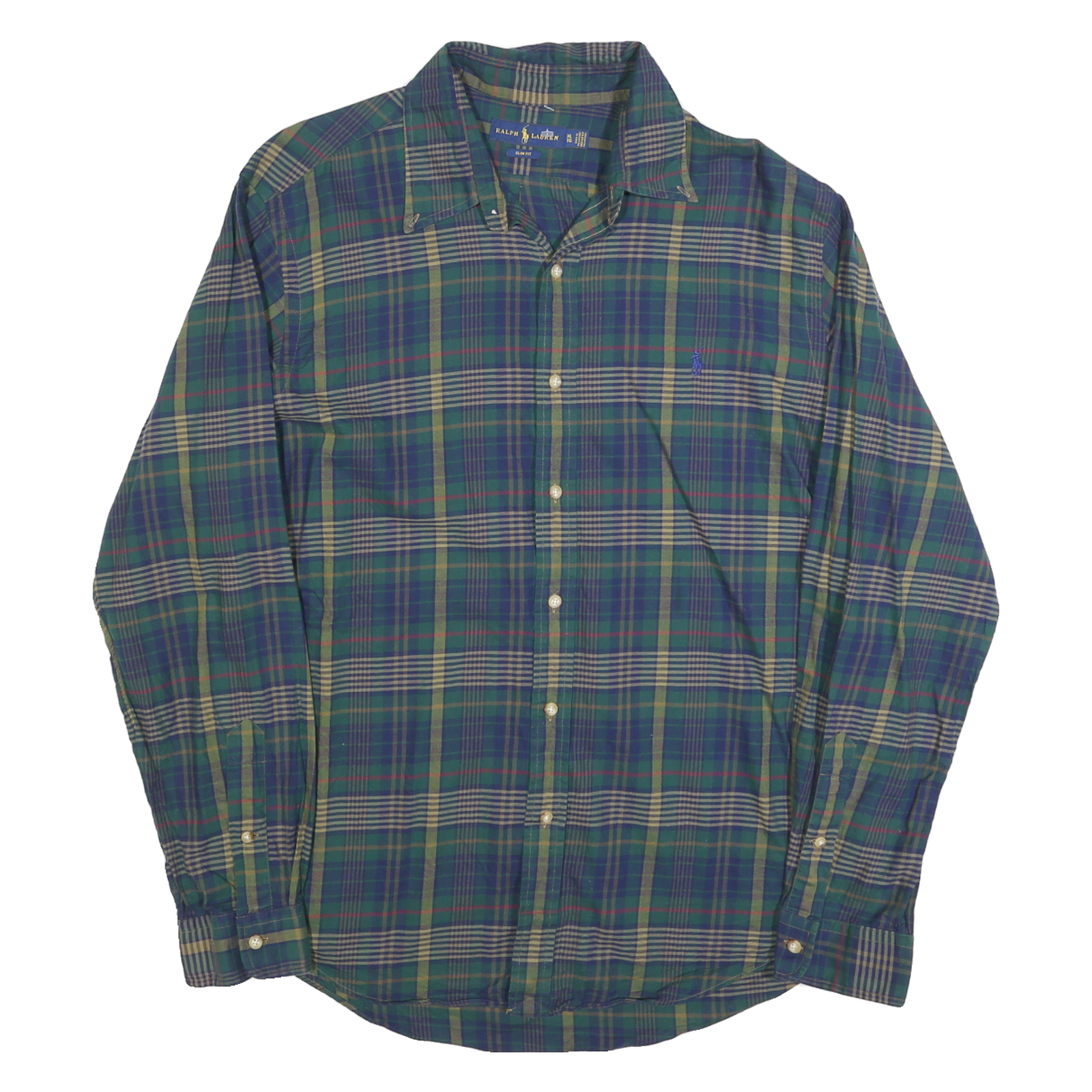 Buy RALPH LAUREN Mens Green & Navy Check Shirt XL Cotton Blend Long Sleeve Button Refurbished - $40.29 RALPH LAUREN Mens Green & Navy Check Shirt XL Cotton Blend Long Sleeve Button Refurbished - N/A refurbished available on Cerqular
