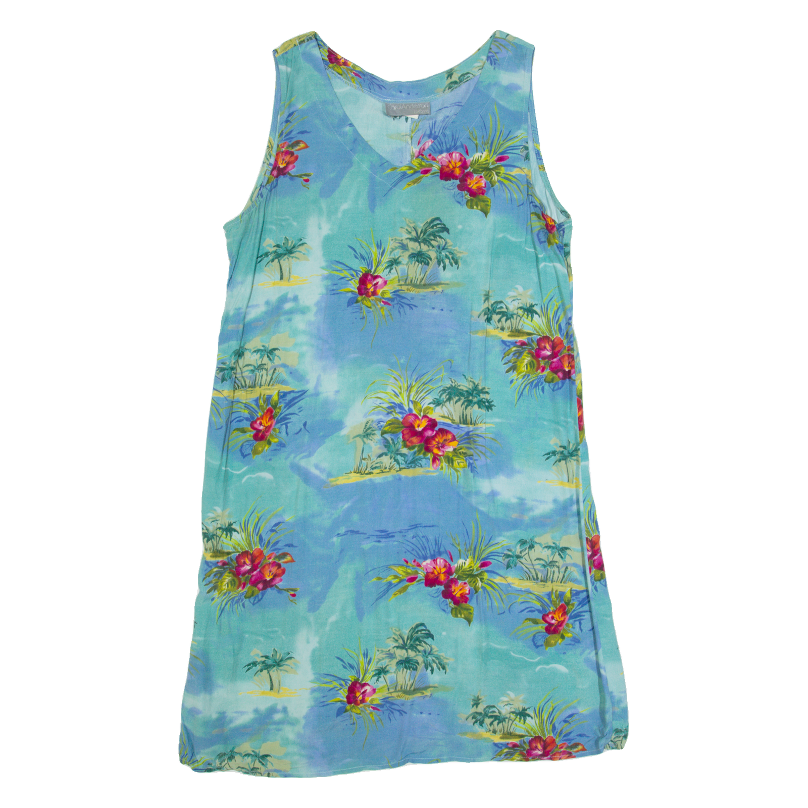 CAROL ANDERSON Womens Day Dress Blue 90s Floral Sleeveless Midi L Refurbished - N/A refurbished available on Cerqular