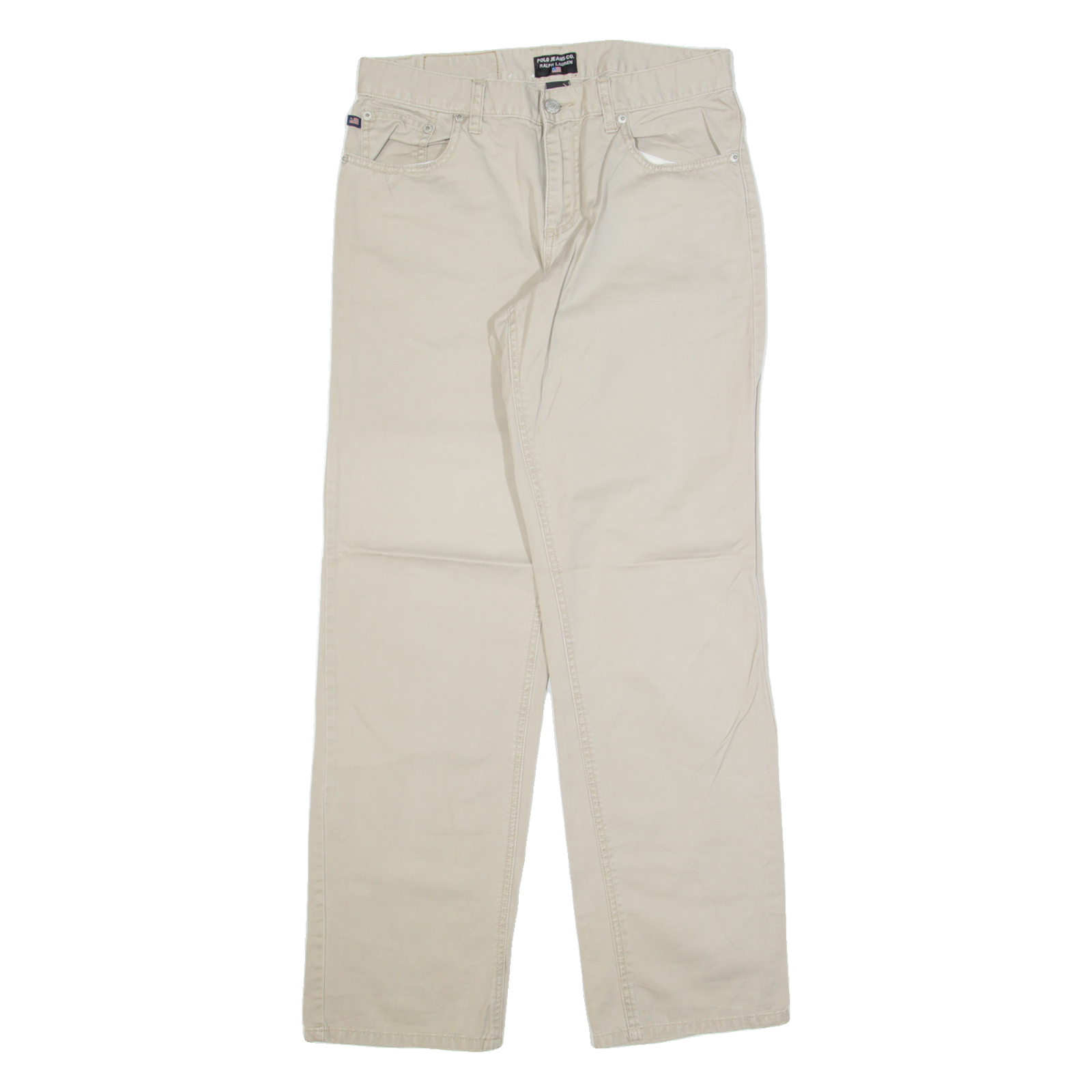 RALPH LAUREN POLO JEANS COMPANY Womens Trousers Cream Regular Straight W30 L31 Refurbished - N/A refurbished available on Cerqular