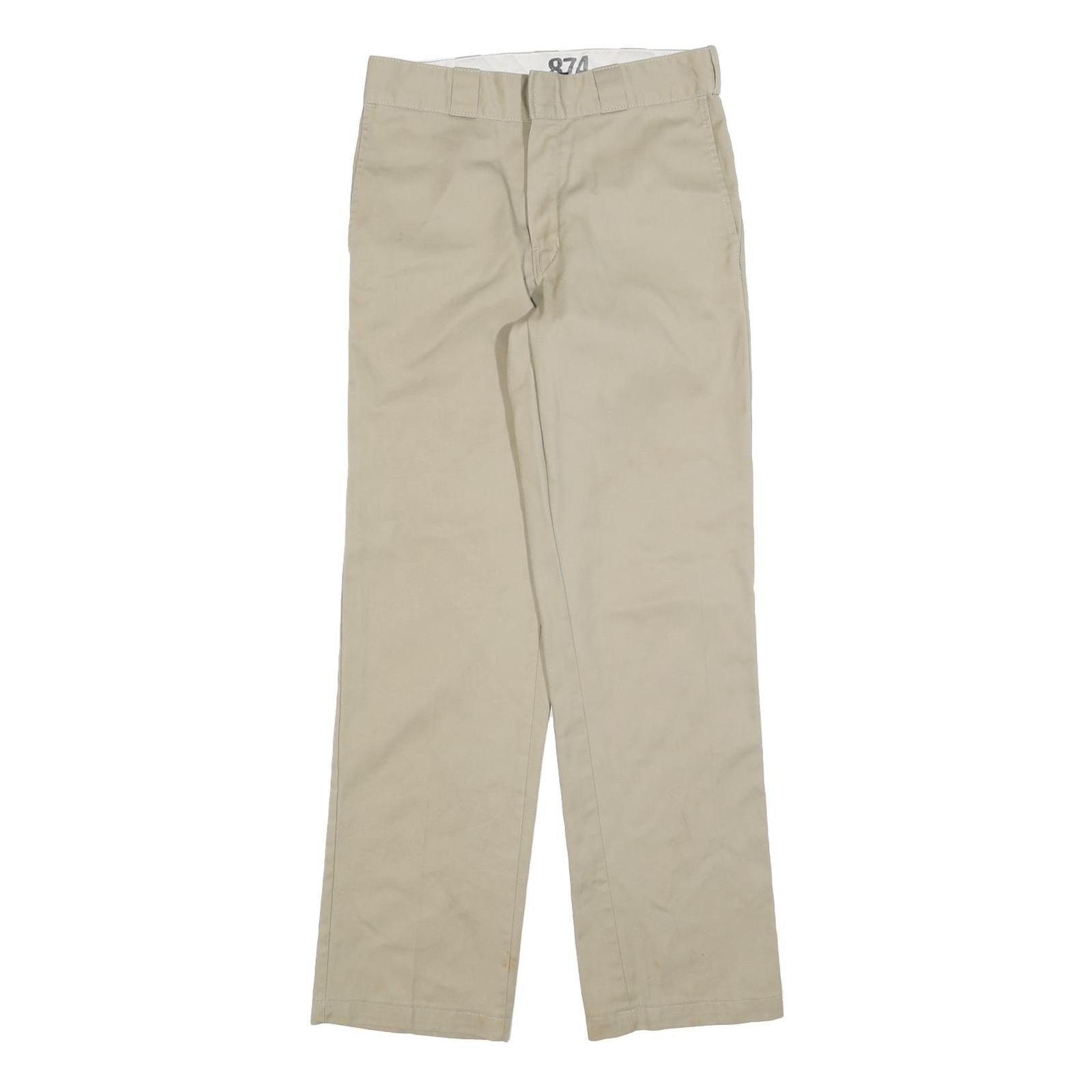 DICKIES Mens Regular Fit Beige Cotton Blend Trousers W30 L32 Workwear Zip Refurbished - N/A refurbished available on Cerqular