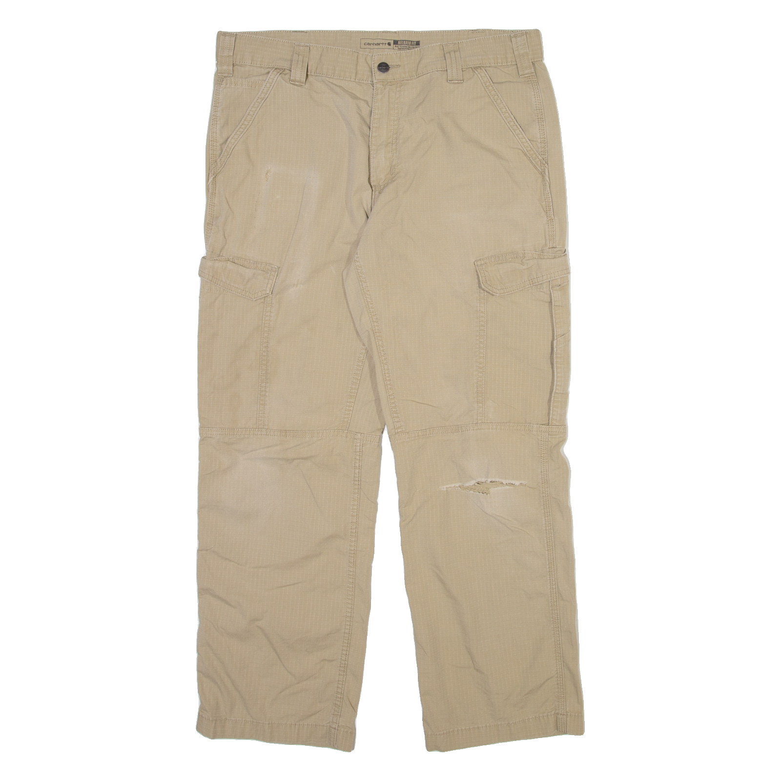 CARHARTT Cargo Mens Trousers Beige Relaxed Straight W36 L30 Refurbished - N/A refurbished available on Cerqular
