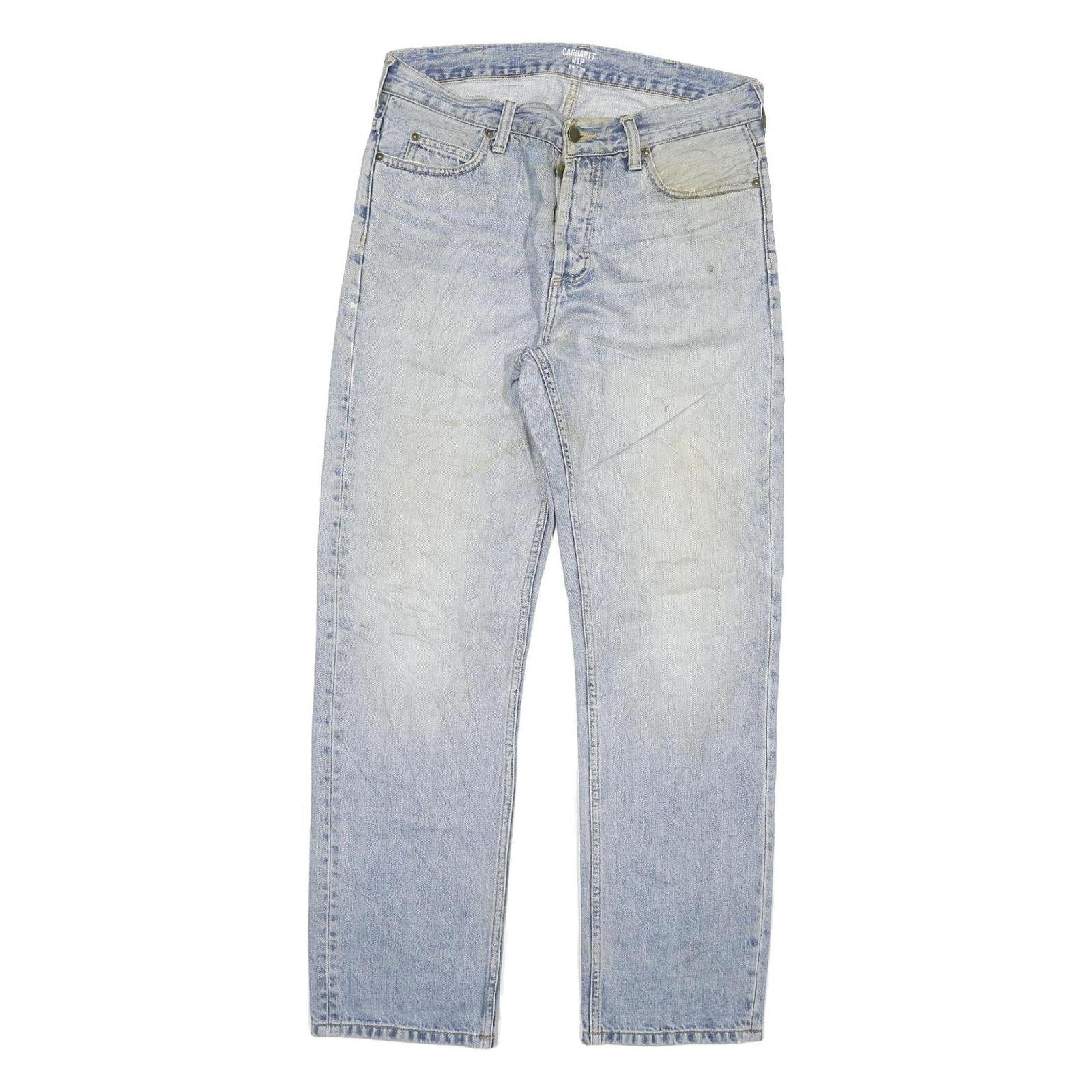 CARHARTT Mens Regular Fit Blue Denim Jeans W29 L30 Button Closure Classic Style Refurbished - N/A refurbished available on Cerqular