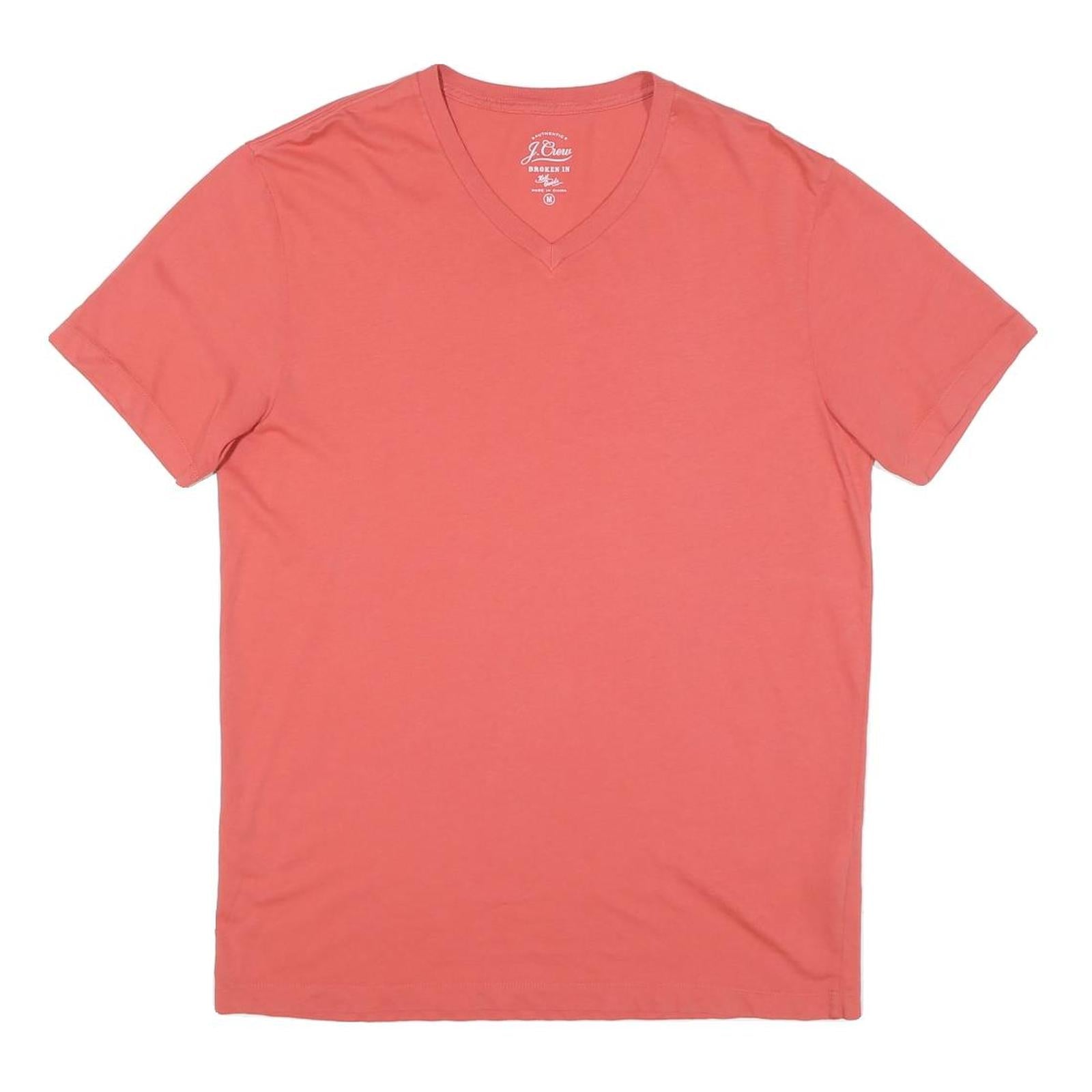 J.CREW Mens Coral Modern T-Shirt M Short Sleeve V-Neck Cotton Blend Casual Refurbished - N/A refurbished available on Cerqular
