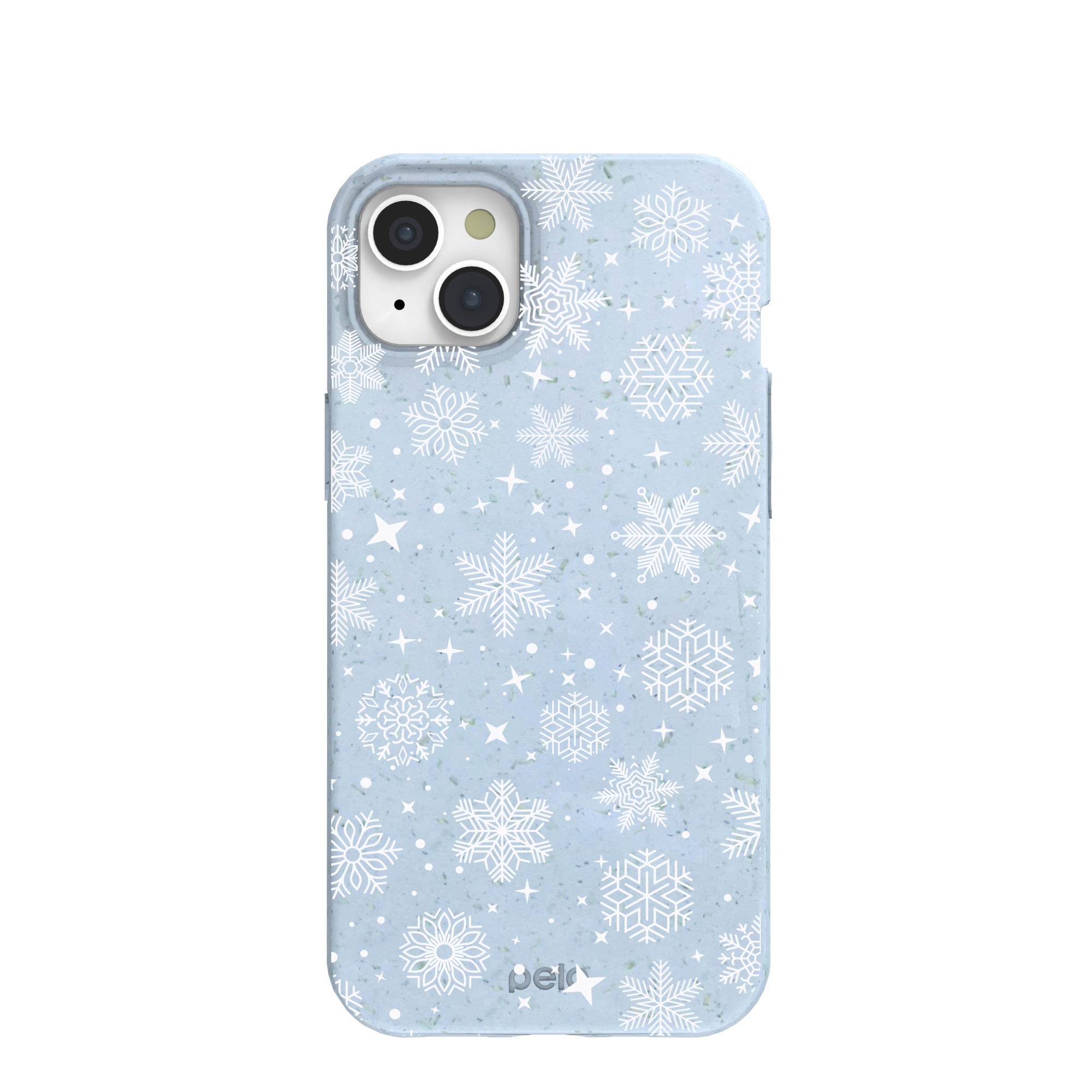 Powder Blue Let it Snow iPhone 15 Plus Case Refurbished - Pela Case refurbished available on Cerqular