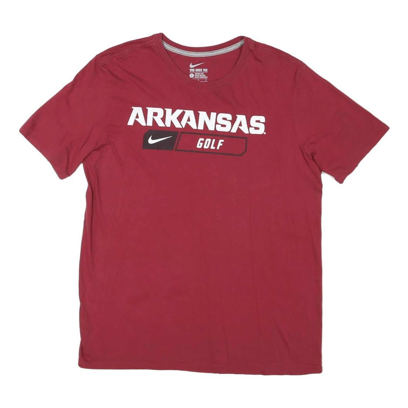 Buy NIKE Mens Red Arkansas Golf T-Shirt L Short Sleeve Crew Neck Sportswear Refurbished - $16.89 NIKE Mens Red Arkansas Golf T-Shirt L Short Sleeve Crew Neck Sportswear Refurbished - N/A refurbished available on Cerqular