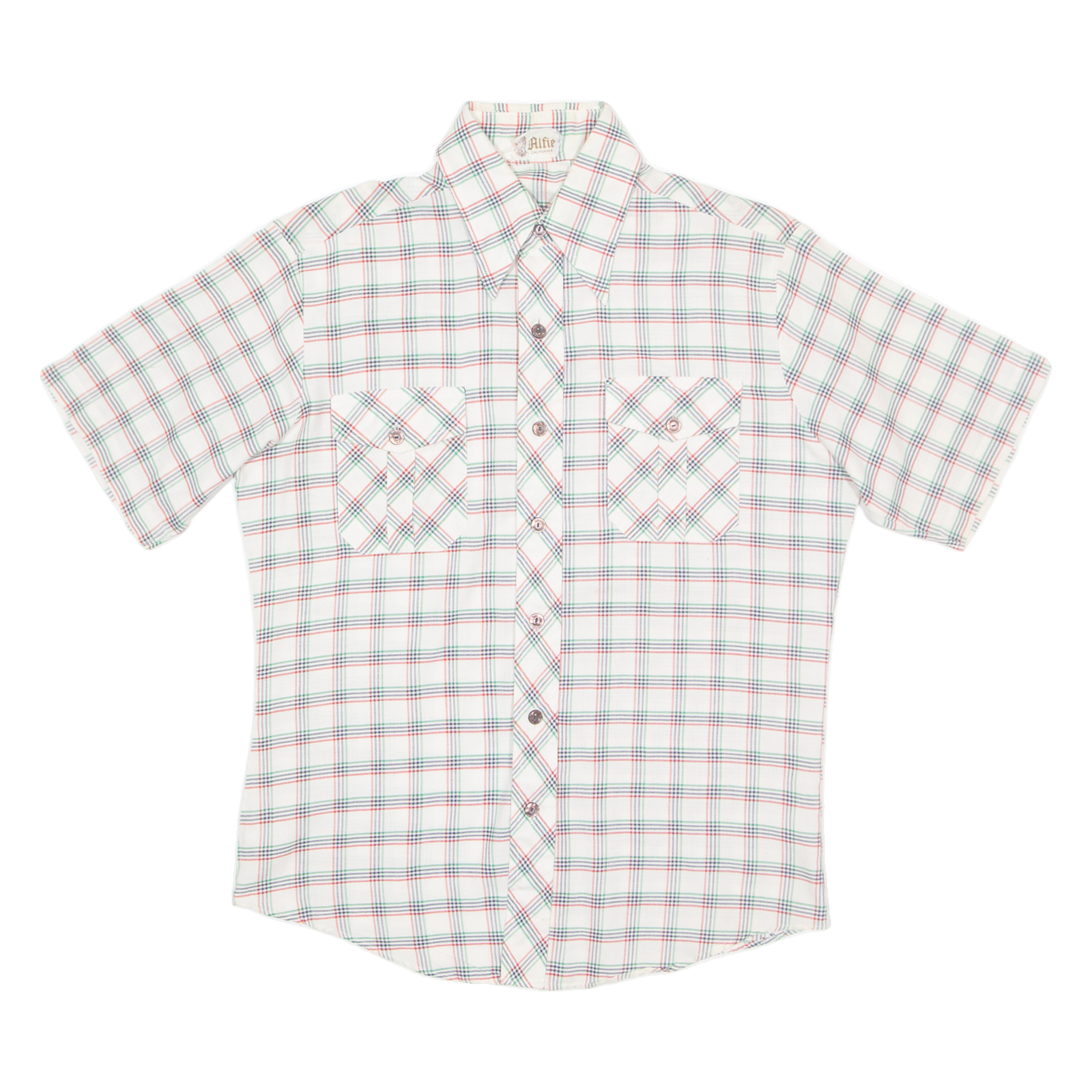 ALFIE CALIFORNIA Mens Shirt White Check M Refurbished - N/A refurbished available on Cerqular