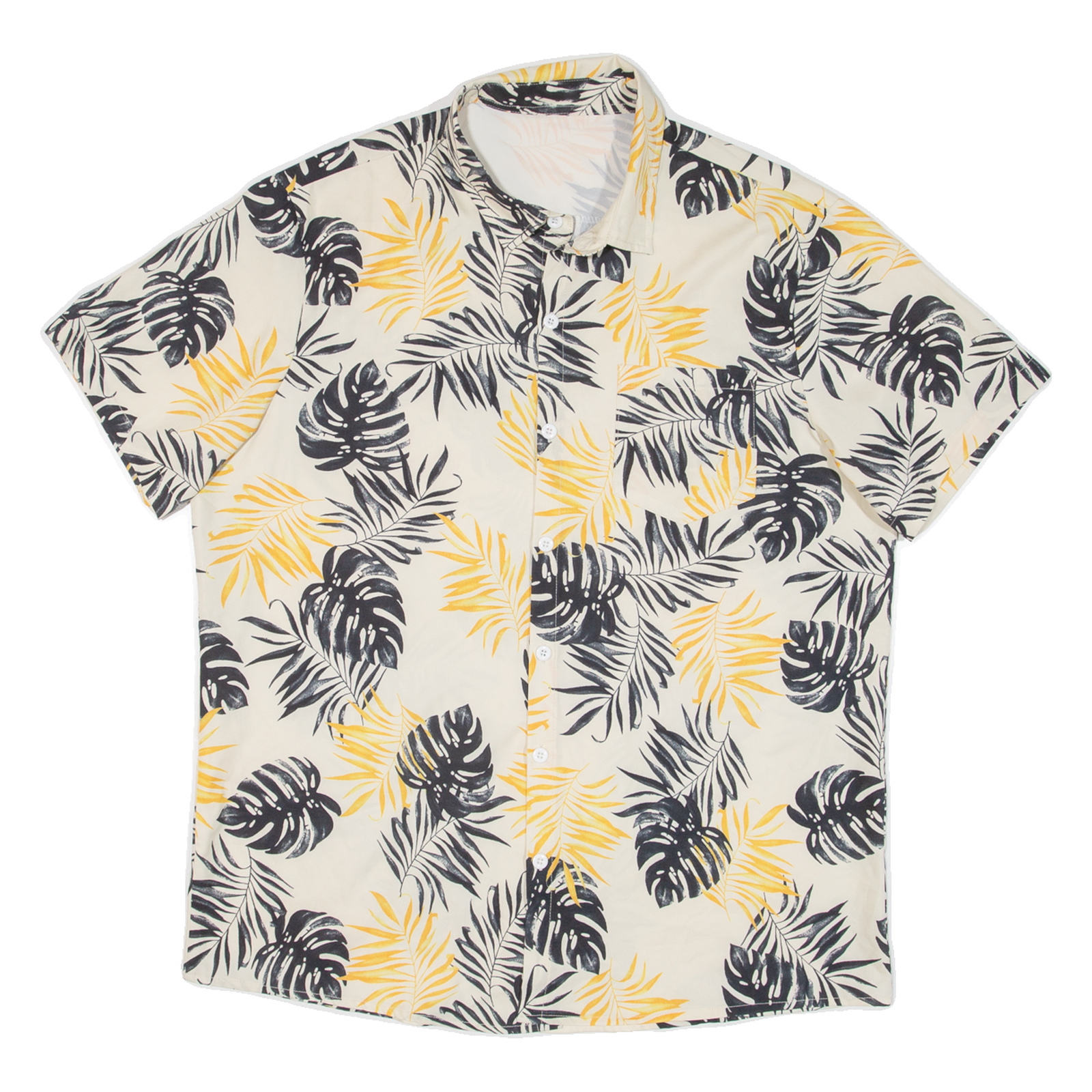 Mens Hawaiian Shirt Yellow Floral L Refurbished - N/A refurbished available on Cerqular