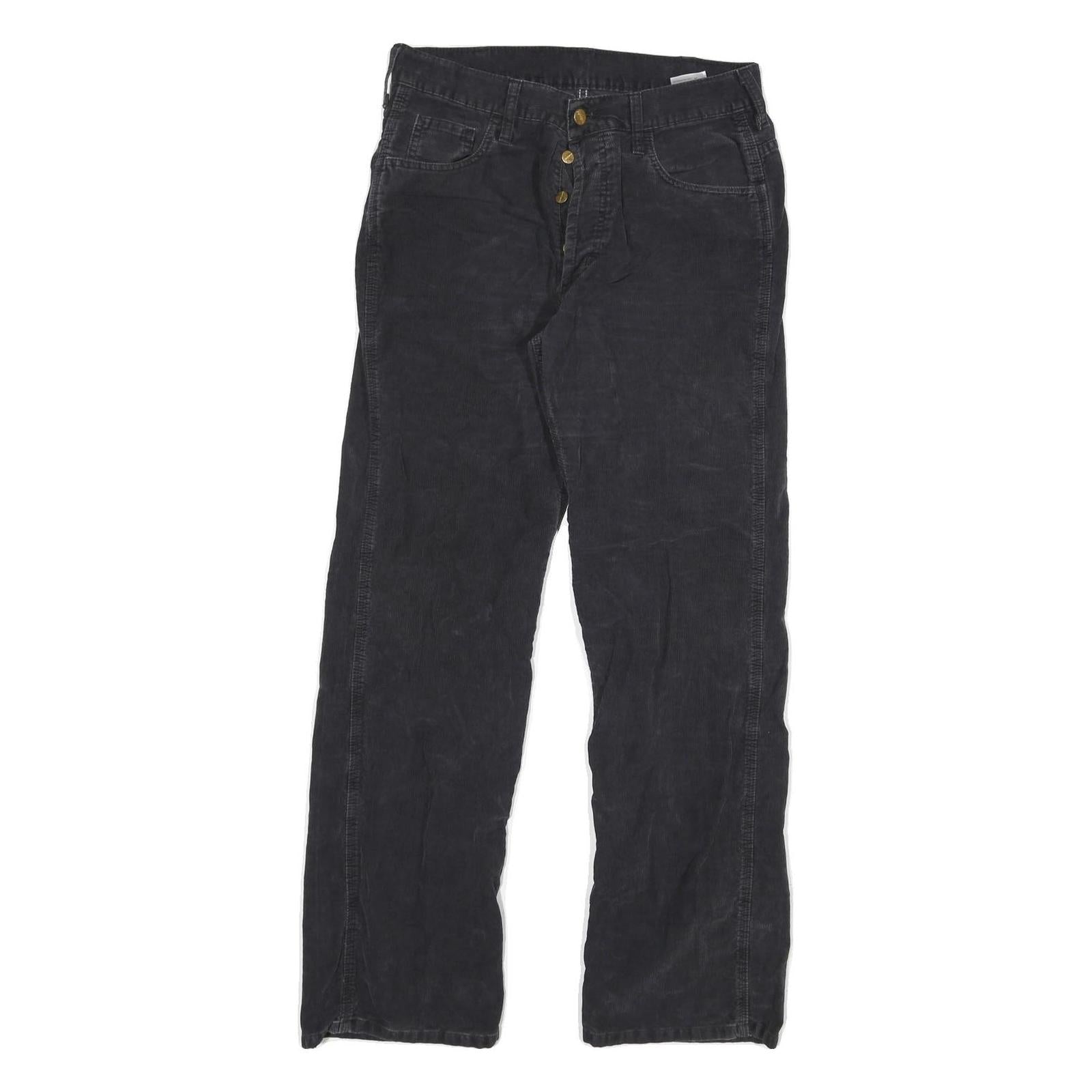 CARHARTT Mens Cotton Blend Black Regular Straight Trousers W29 L32 Workwear Refurbished - N/A refurbished available on Cerqular