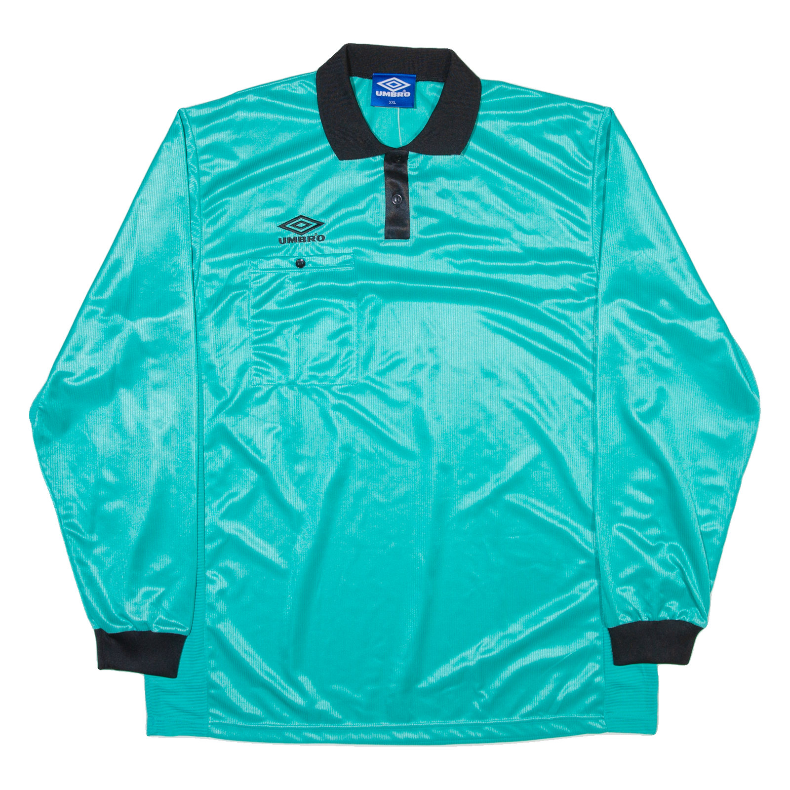 UMBRO Mens Polo Shirt Blue Long Sleeve 2XL Refurbished - N/A refurbished available on Cerqular