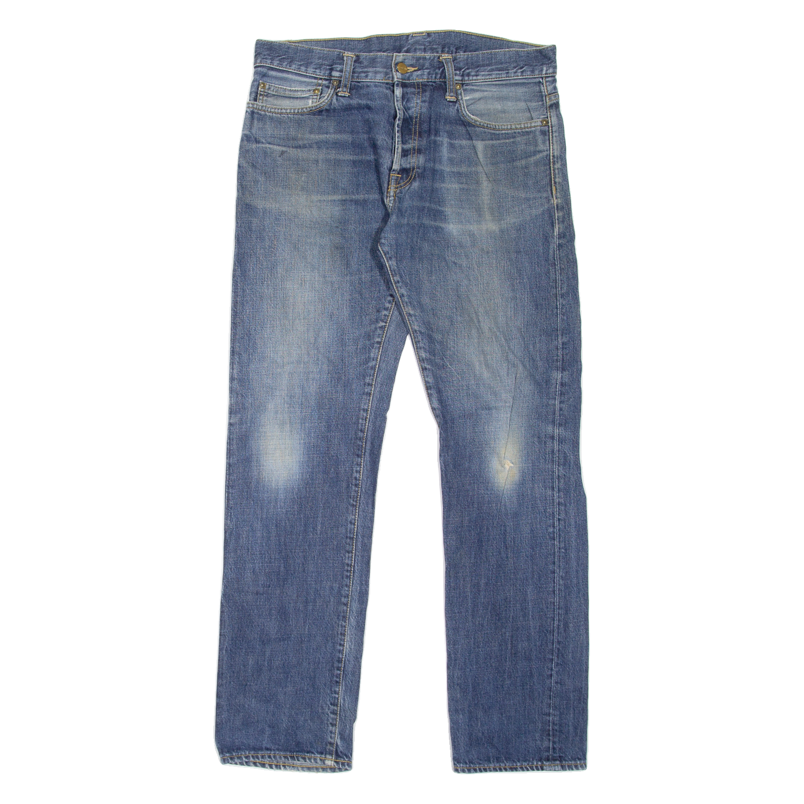 CARHARTT Workwear Mens Jeans Blue Regular Straight Stone Wash W33 L31 Refurbished - N/A refurbished available on Cerqular
