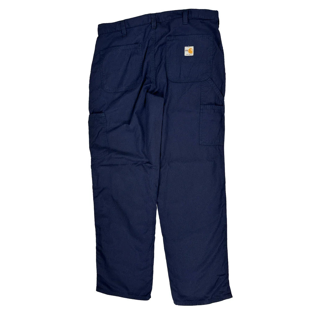 Carhartt Cargo Trousers - 35W 32L Navy Cotton Blend Refurbished - Thrifted (note: this is a term often used to describe second- refurbished available on Cerqular