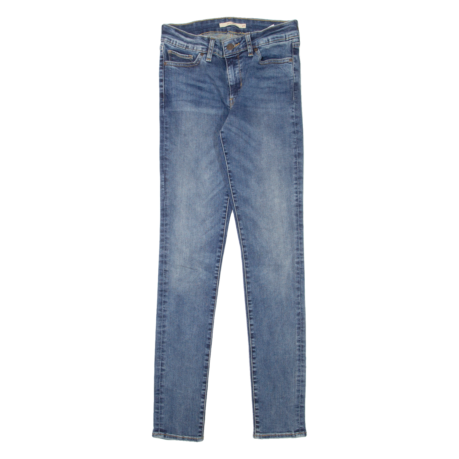 LEVI'S 711 Womens Jeans Blue Slim Straight Stone Wash W27 L32 Refurbished - N/A refurbished available on Cerqular