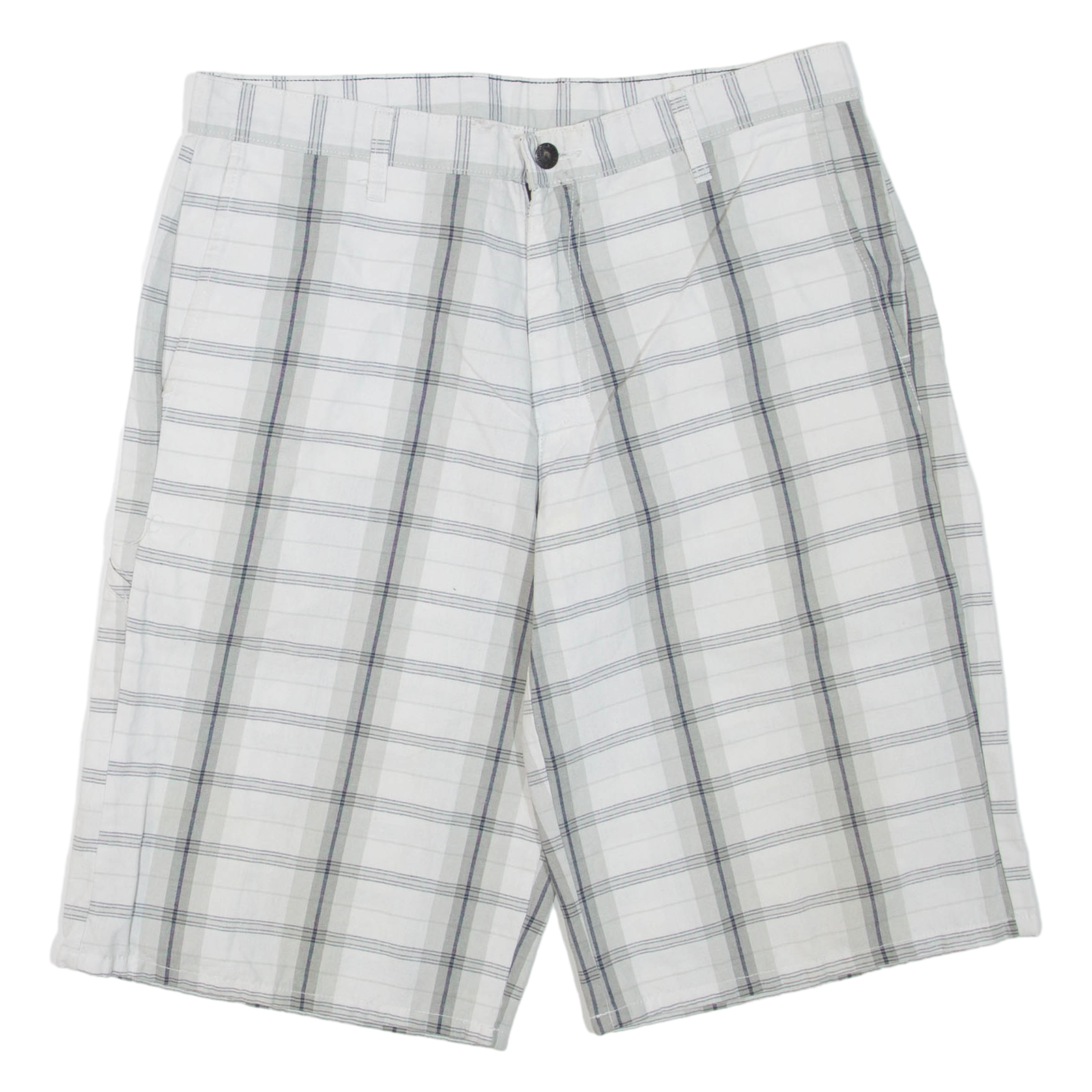 DICKIES Mens Chino Shorts White Check M W34 Refurbished - N/A refurbished available on Cerqular