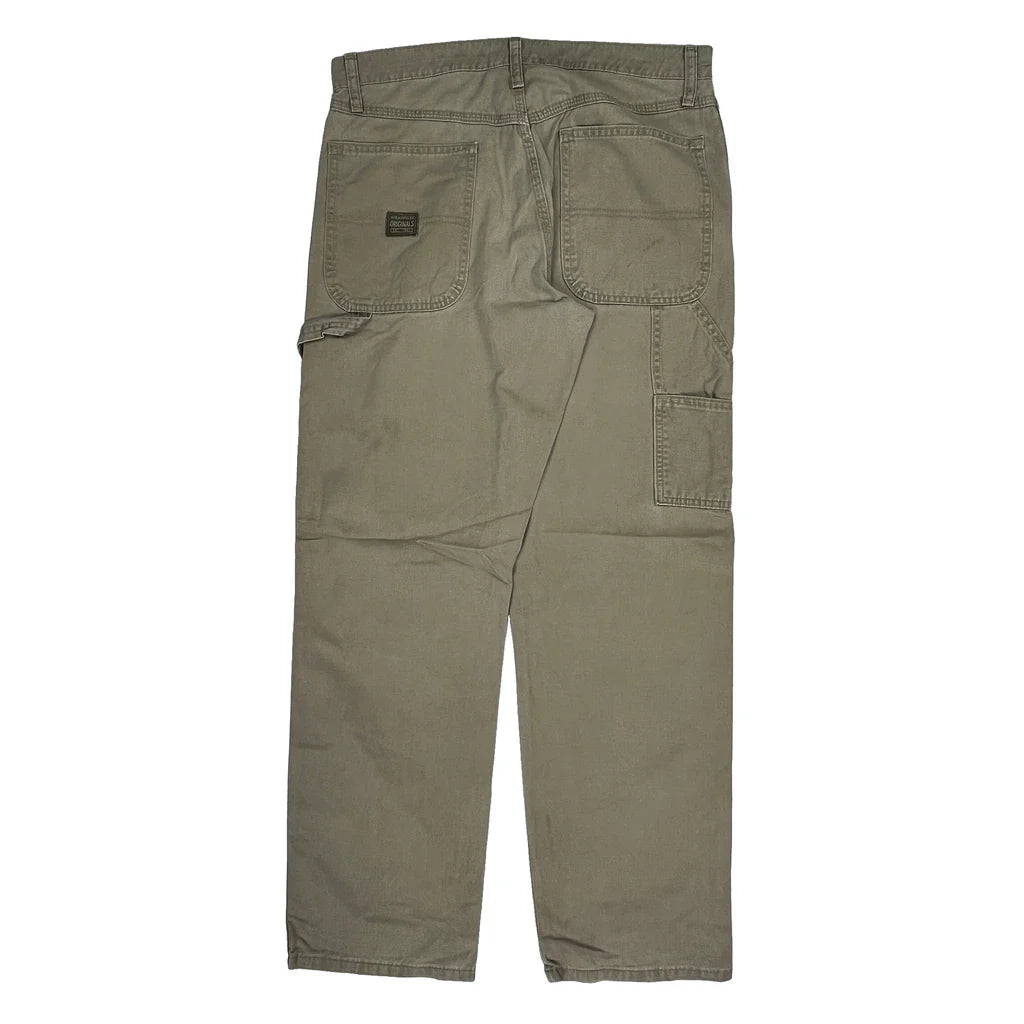 Wrangler Carpenter Trousers - 32W 30L Khaki Cotton Refurbished - Thrifted (note: this is a term often used to describe second- refurbished available on Cerqular