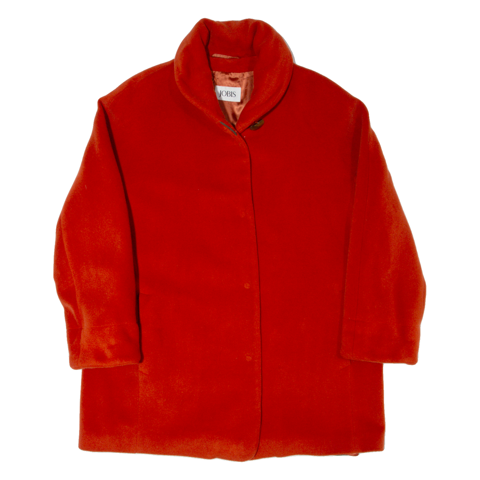JOBIS Womens Overcoat Coat Orange Wool 90s L Refurbished - N/A refurbished available on Cerqular