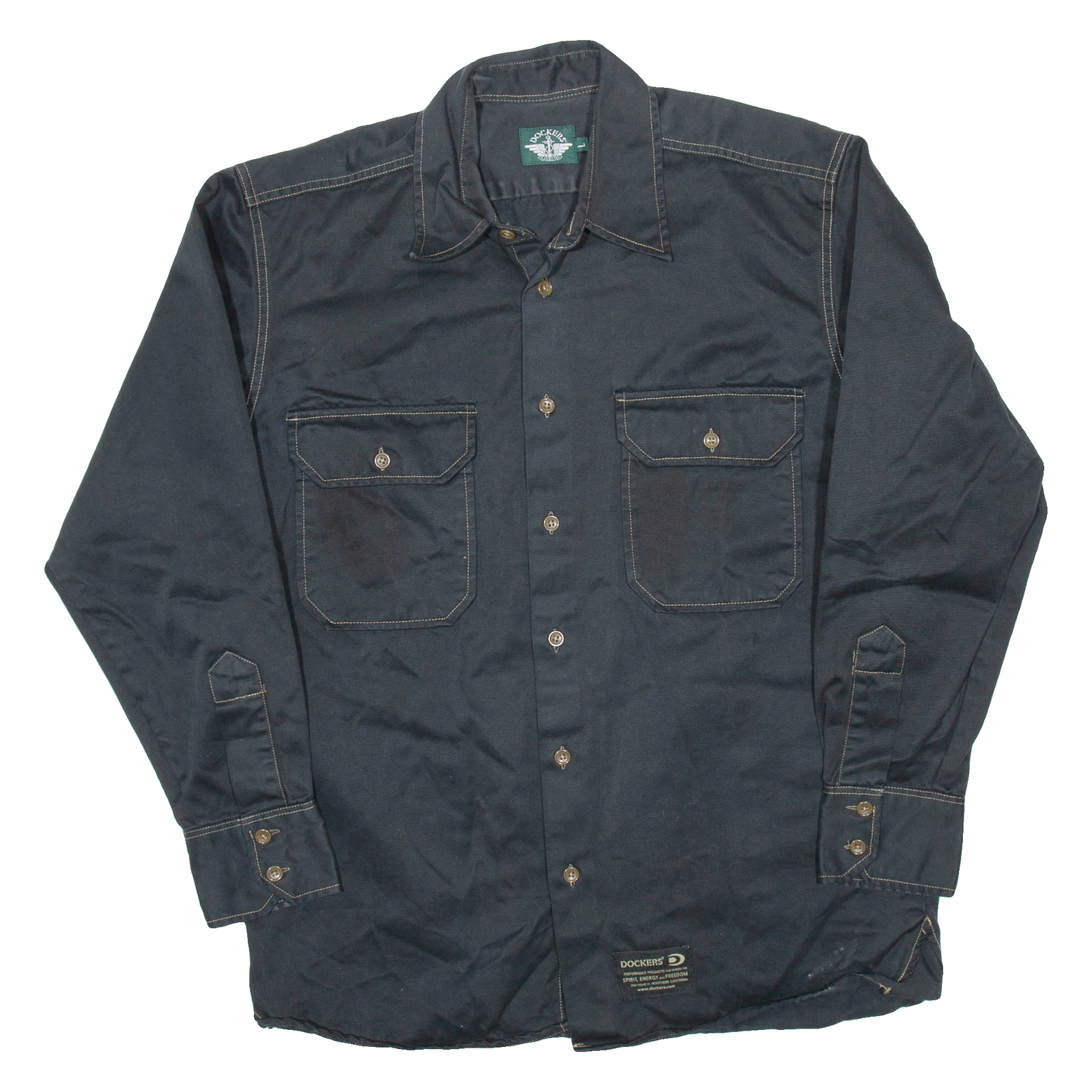 DOCKERS Mens Denim Jacket Blue L Refurbished - N/A refurbished available on Cerqular