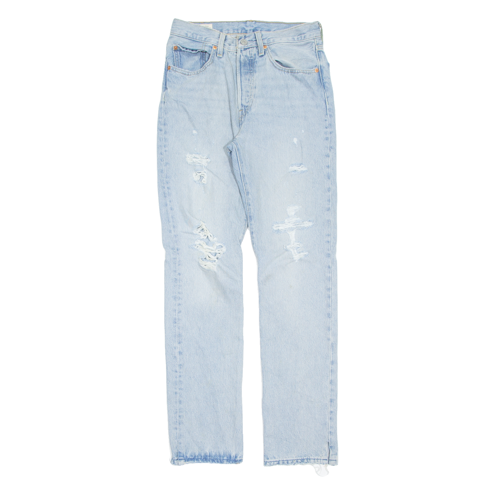 LEVI'S 501 BIG E Jeans Distressed Womens Blue Regular Straight W26 L32 Refurbished - N/A refurbished available on Cerqular