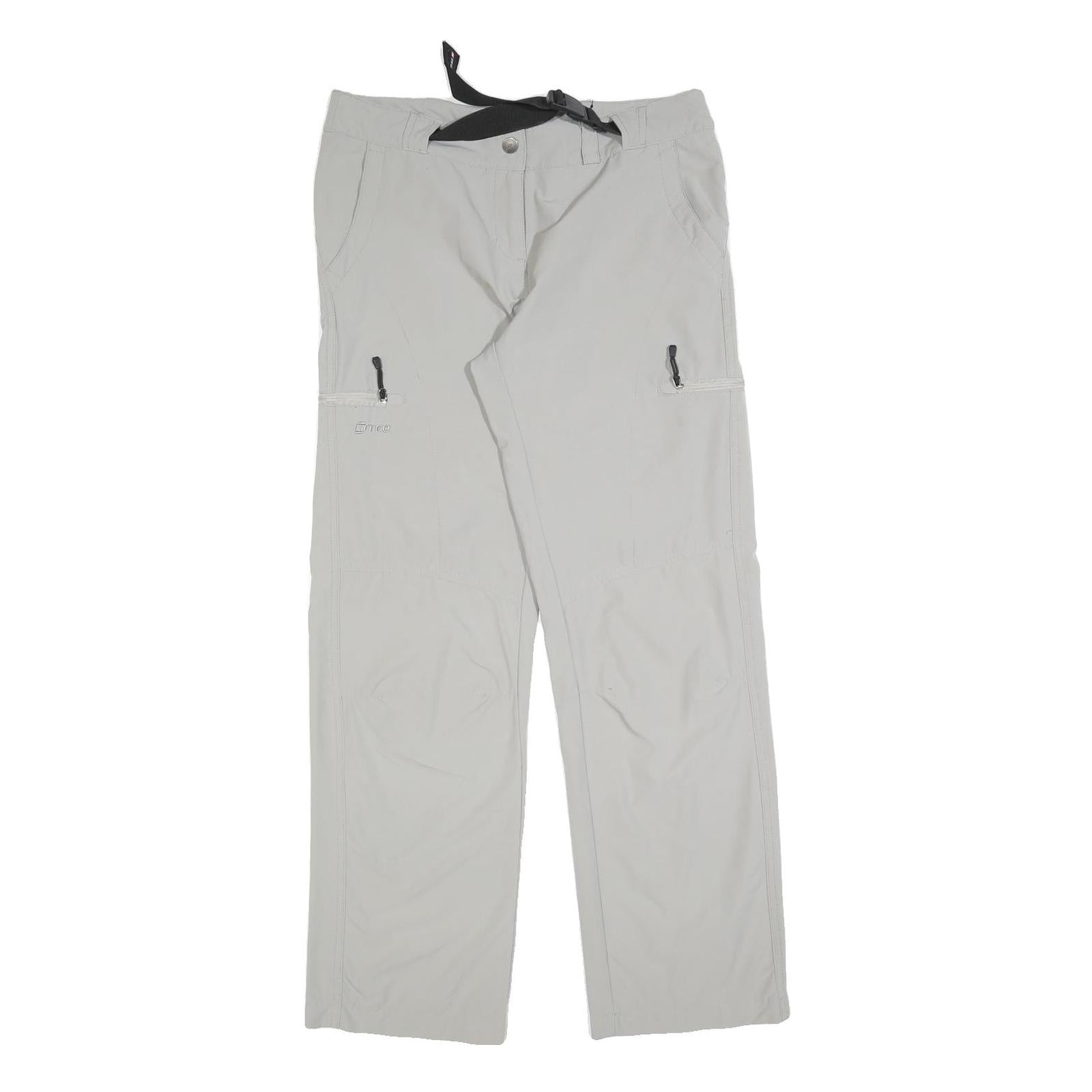 K TEC Mens Light Grey Regular Fit Straight Leg Trousers W32 L30 Outdoor Casual Refurbished - N/A refurbished available on Cerqular