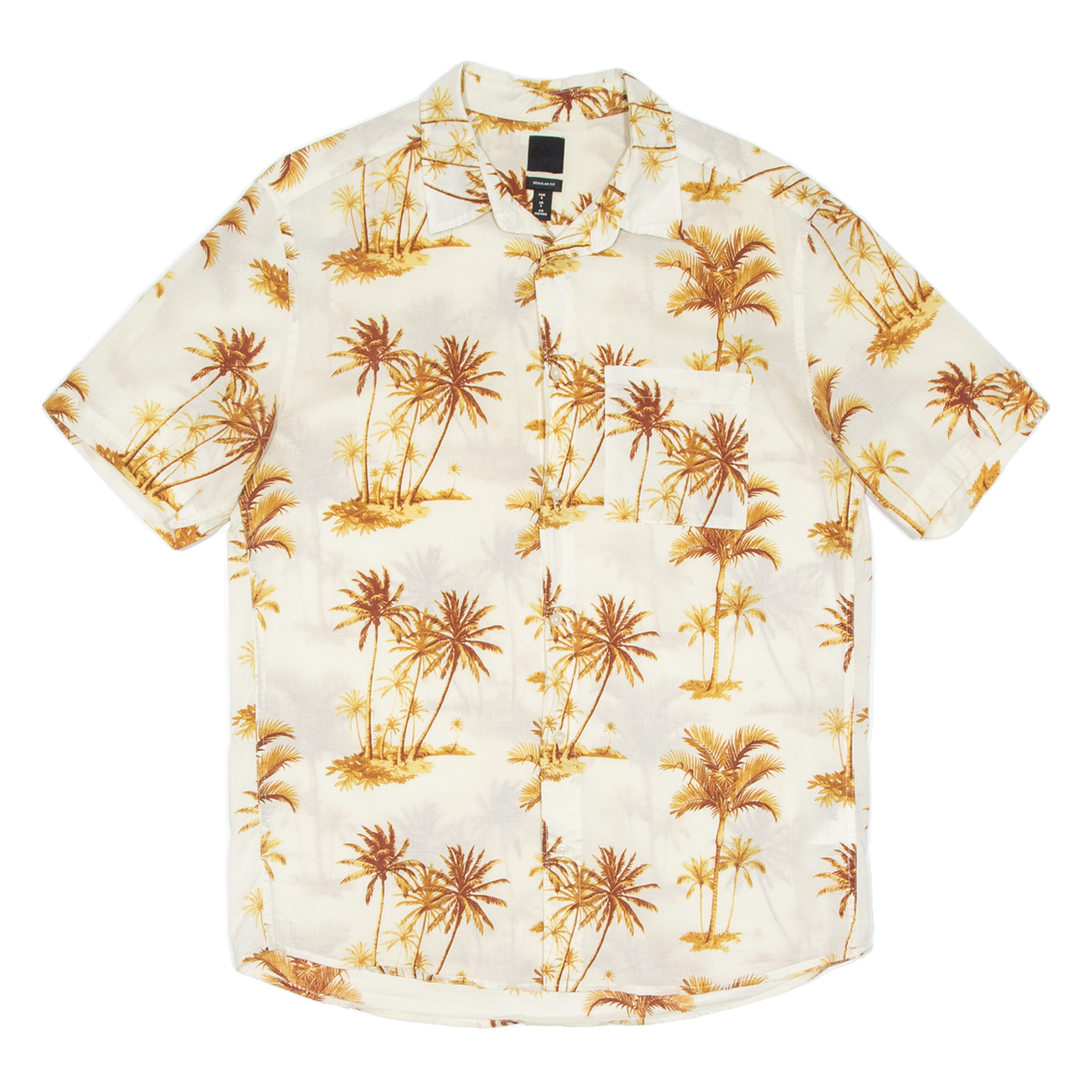 H&M Mens Hawaiian Shirt Beige Floral S Refurbished - N/A refurbished available on Cerqular