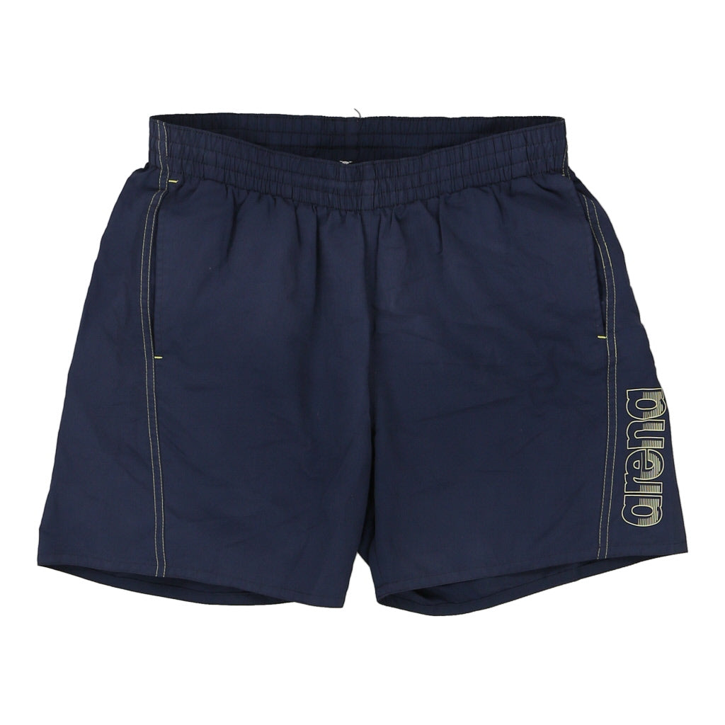 Arena Sport Shorts - Small Navy Polyester Refurbished - Thrifted (note: this is a term often used to describe second- refurbished available on Cerqular