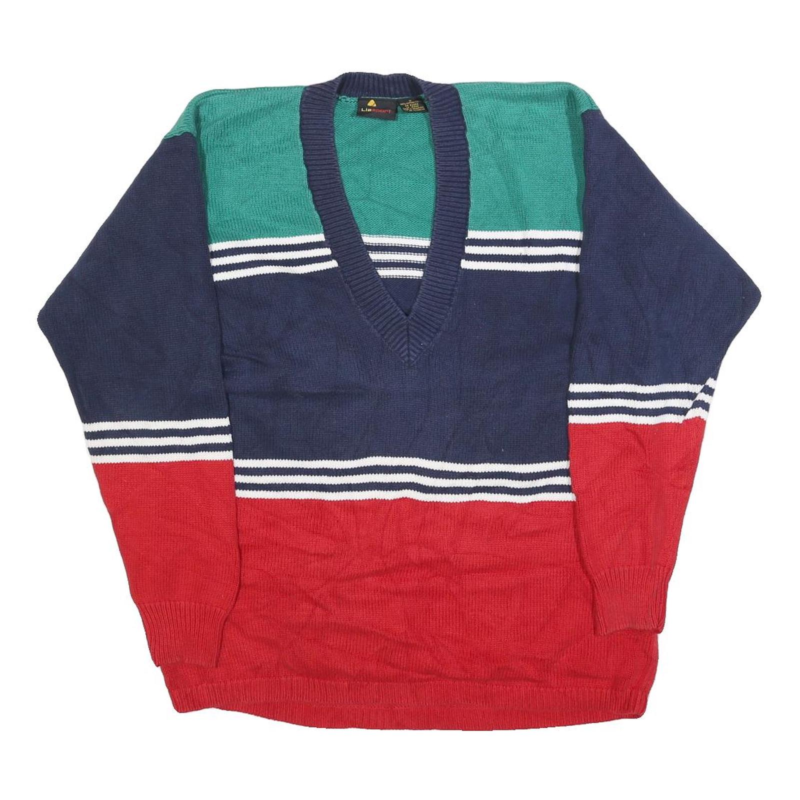 Buy LIZ SPORT Womens Blue & Green & Red Patterned V-Neck Basic Knit Jumper S Cotton Refurbished - $23.39 LIZ SPORT Womens Blue & Green & Red Patterned V-Neck Basic Knit Jumper S Cotton Refurbished - N/A refurbished available on Cerqular