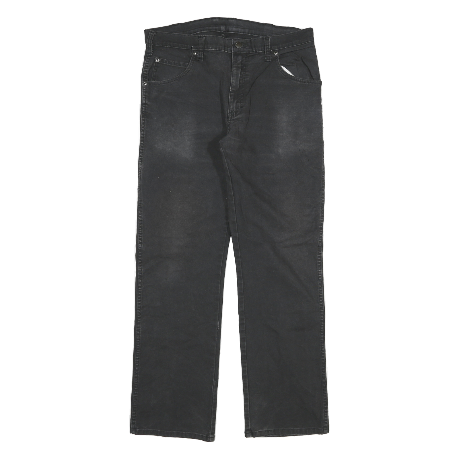 DICKIES Mens Cotton Blend Black Regular Straight Trousers W32 L30 Workwear Zip Refurbished - N/A refurbished available on Cerqular