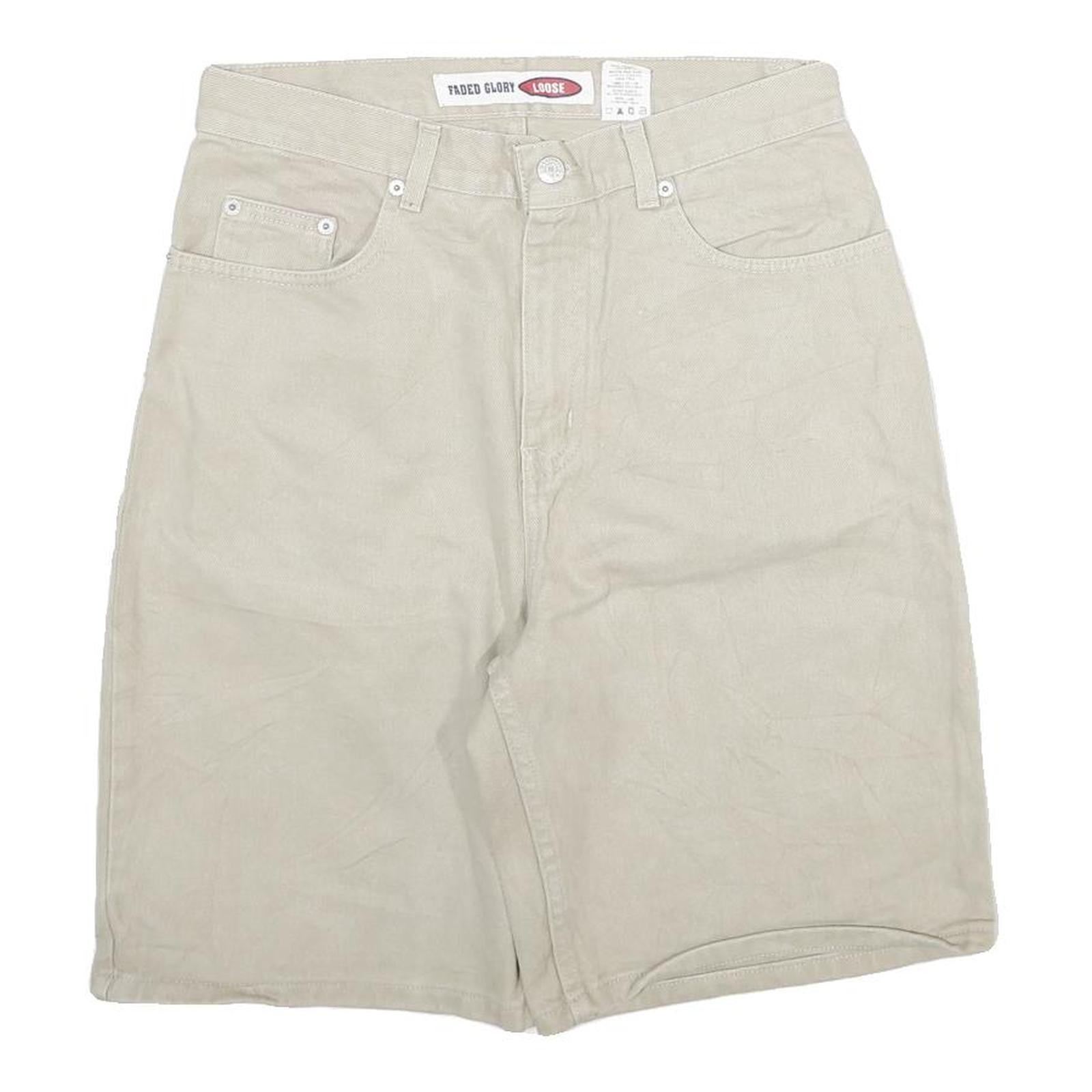 FADED GLORY Mens Shorts Beige Loose Fit L W30 Cotton Blend Refurbished - N/A refurbished available on Cerqular