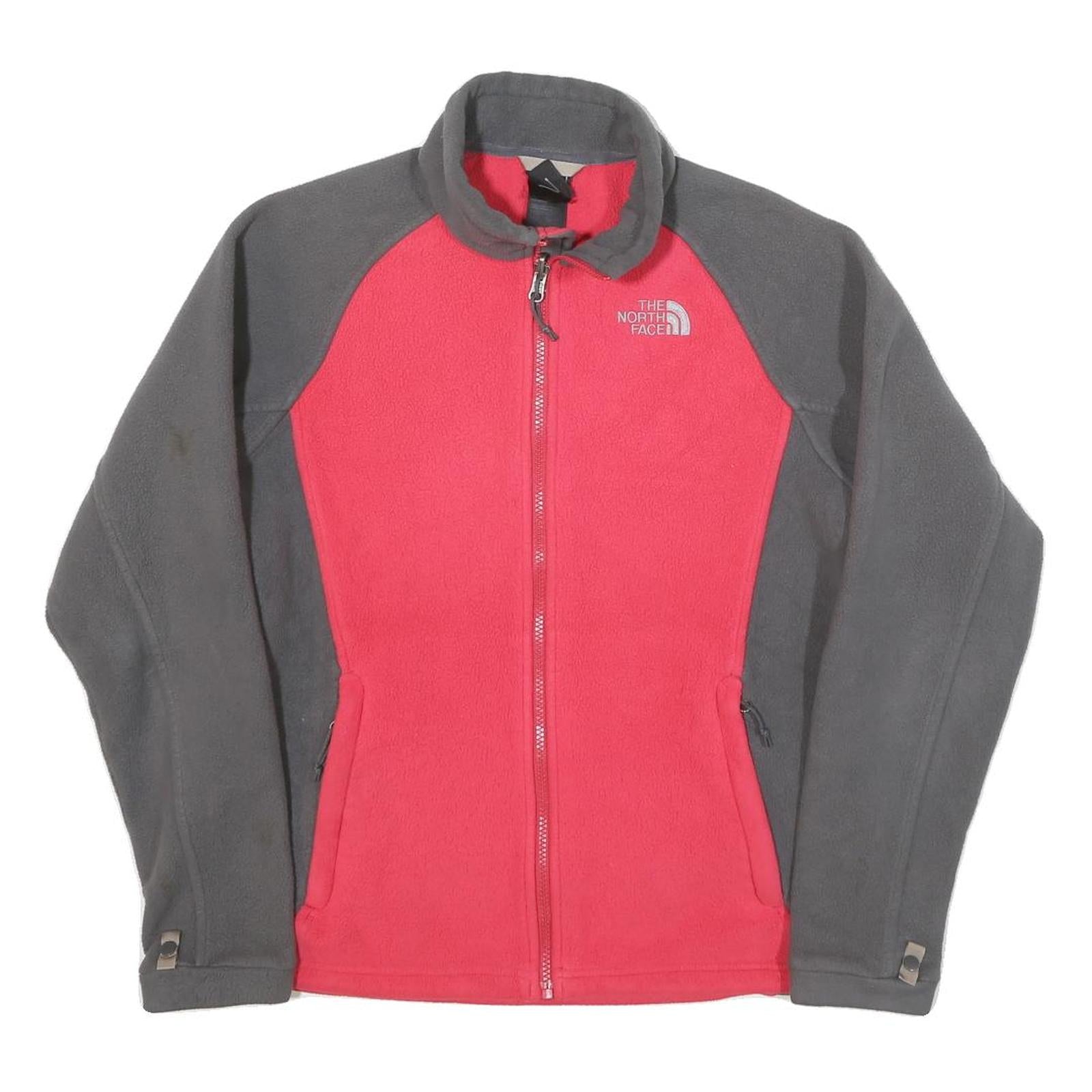 THE NORTH FACE Womens Red & Grey Classic Jacket M Polyester Blend Fleece Zip Refurbished - N/A refurbished available on Cerqular