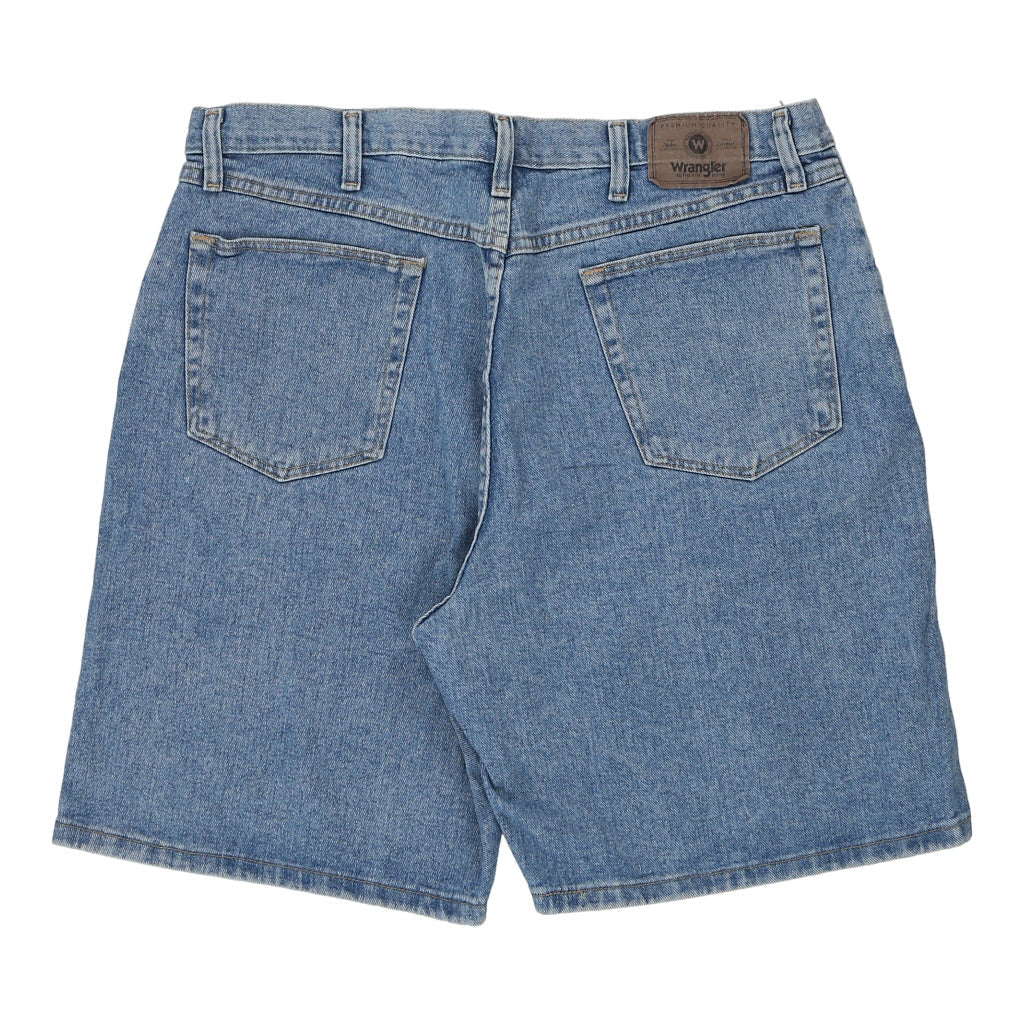 Buy Wrangler Denim Shorts - 38W 10L Blue Cotton Refurbished - $15.66 Wrangler Denim Shorts - 38W 10L Blue Cotton Refurbished - Thrifted (note: this is a term often used to describe second- refurbished available on Cerqular