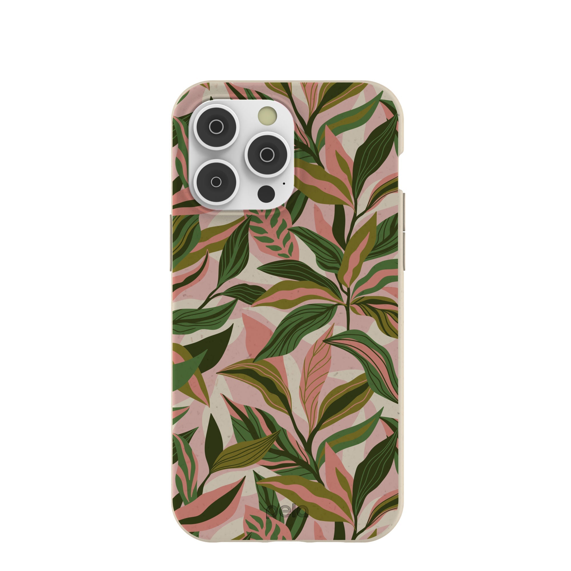 London Fog Pink Botanics iPhone 14 Pro Max Case Refurbished - Pela Case refurbished available on Cerqular
