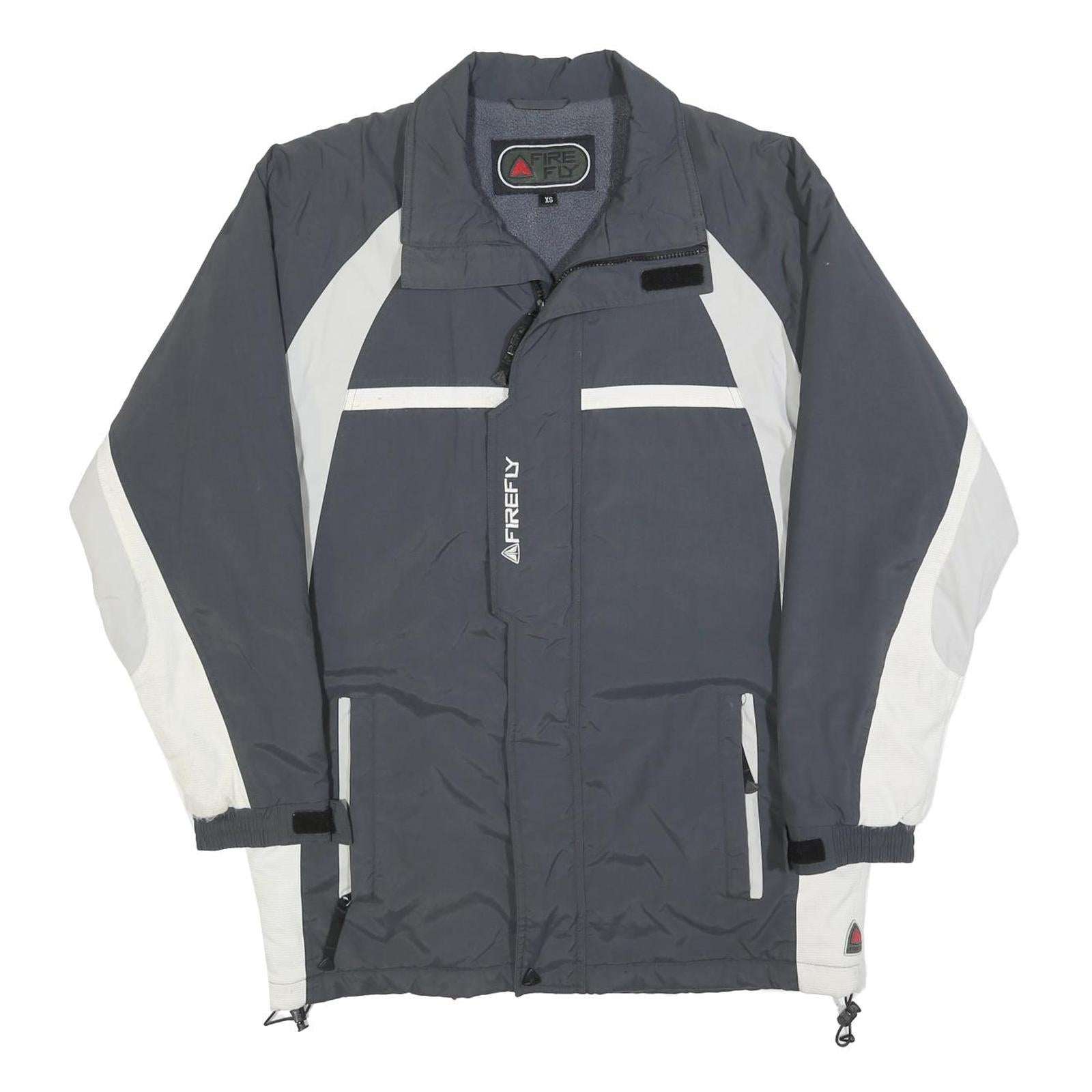 FIREFLY Mens Grey & White Outdoor Jacket XS Polyester Blend Zip Pockets Refurbished - N/A refurbished available on Cerqular